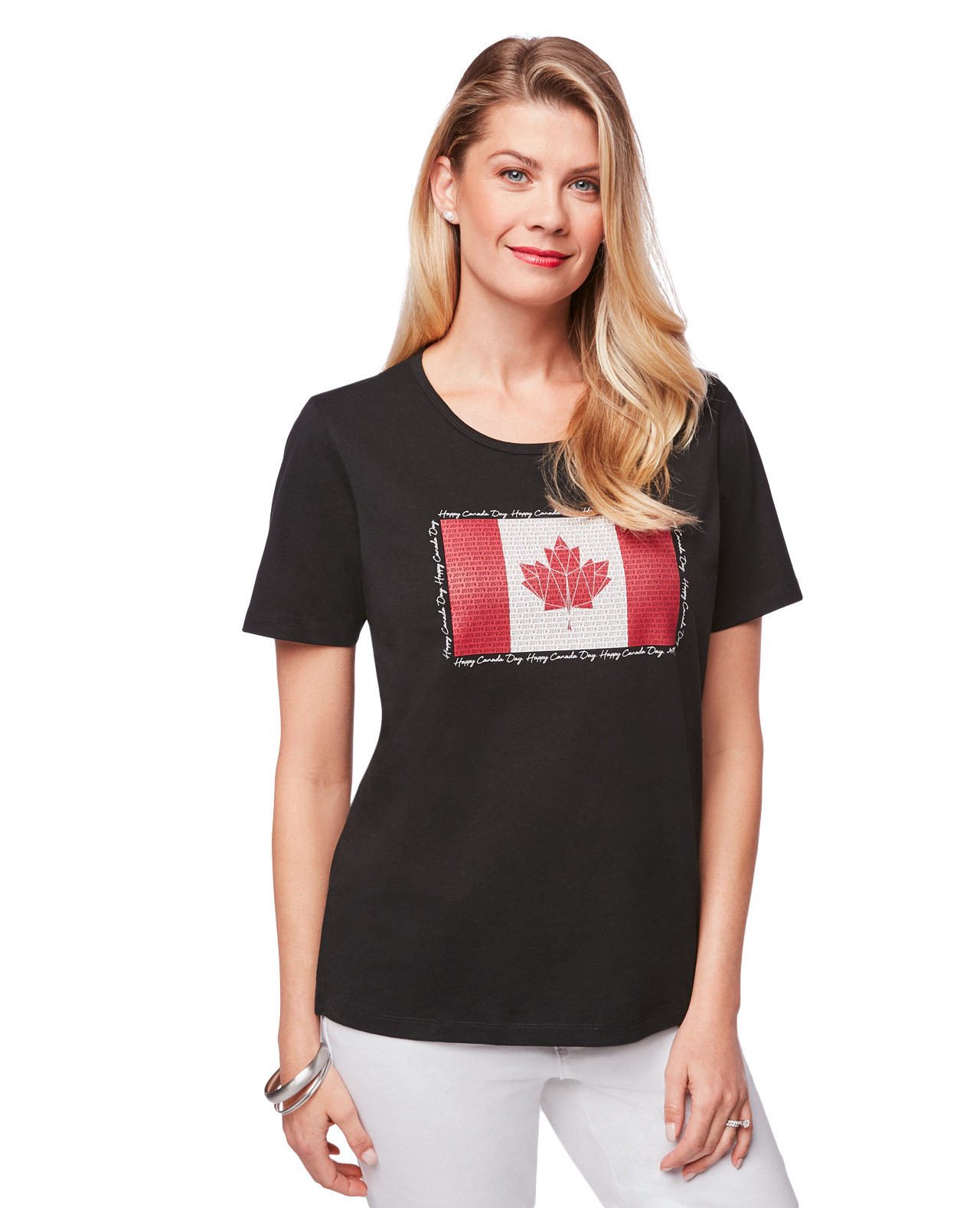 Women's Canada Day Canadian Flag tee