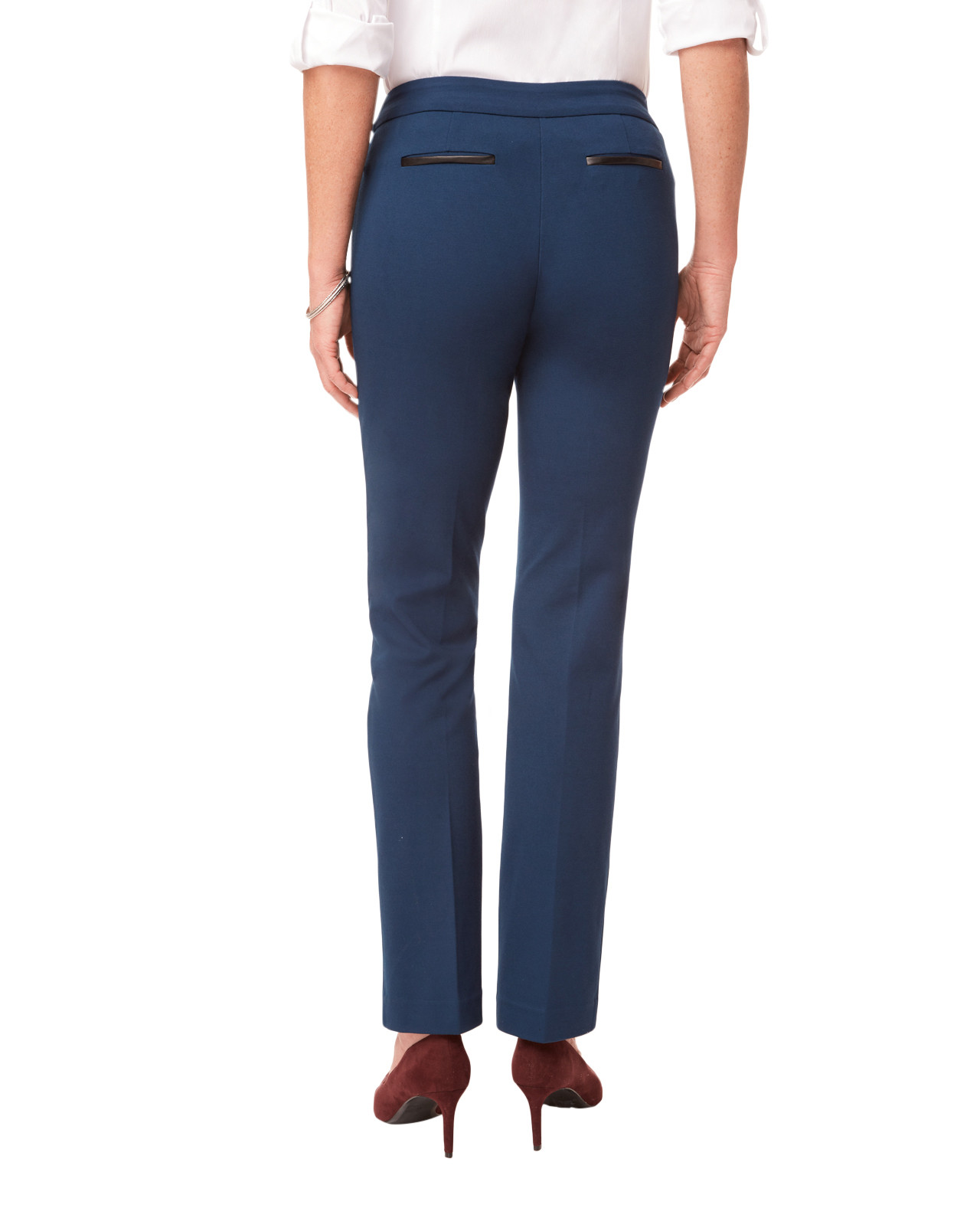 Dress Pant With Pleather Trim
