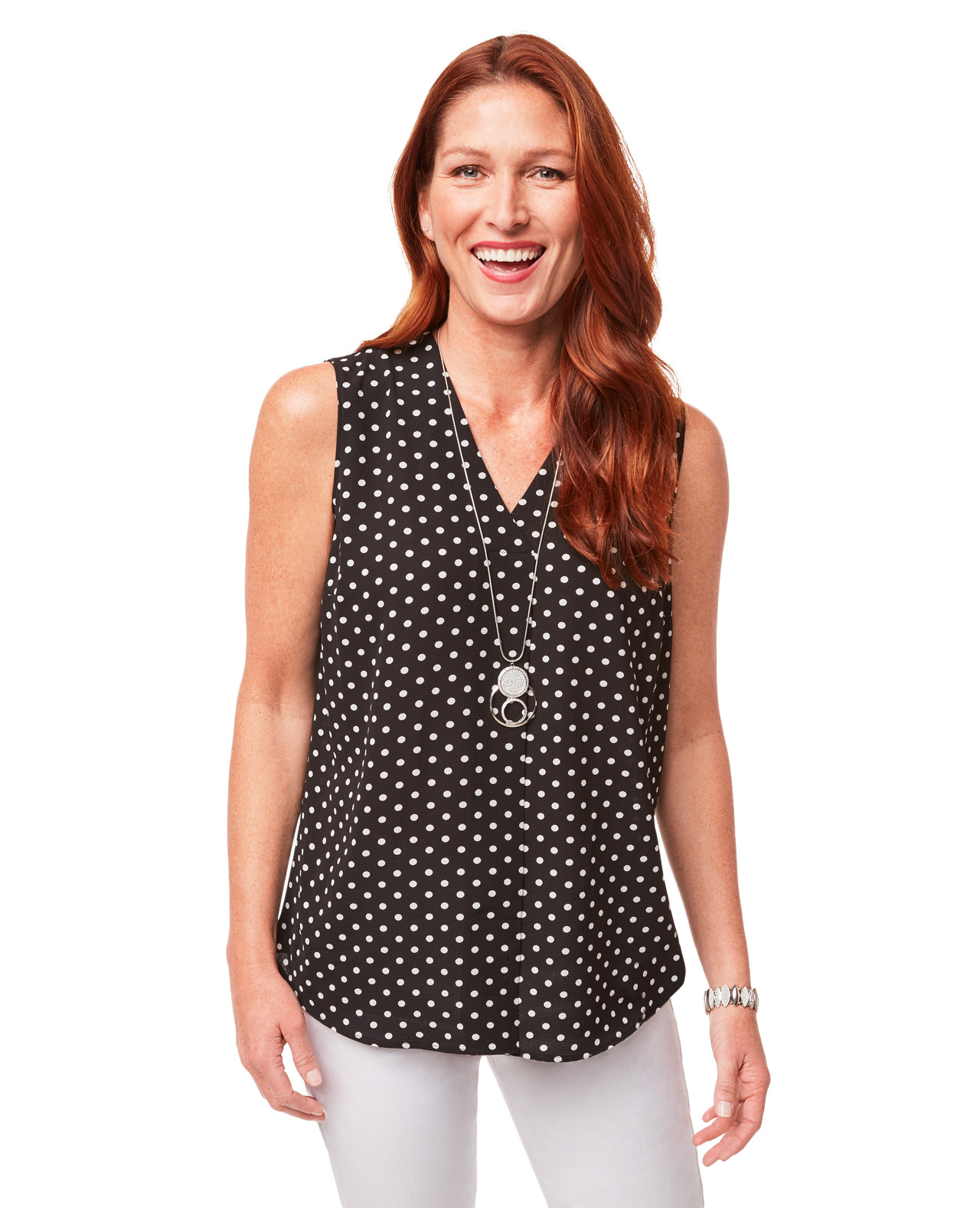 Polka Dot Shell Top
