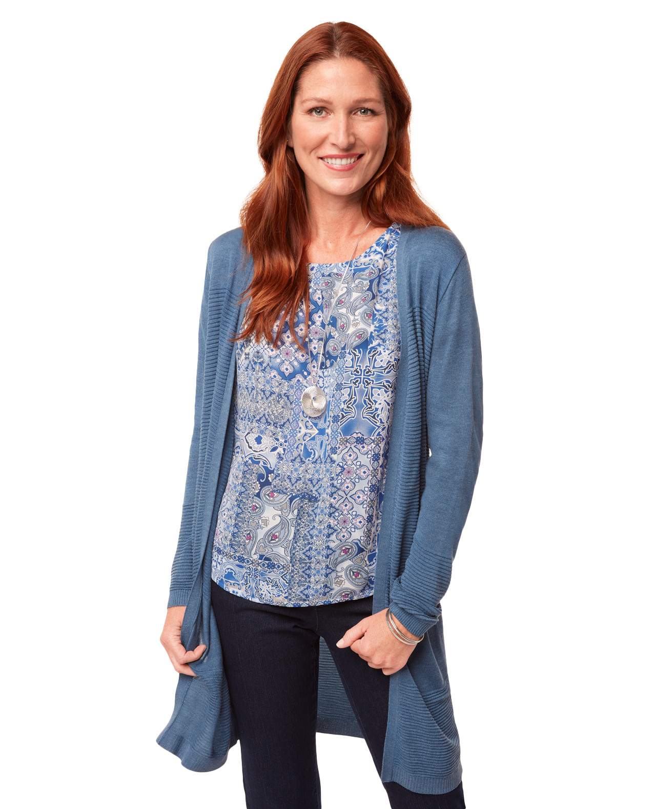 Women's Ribbed Long Cardigan