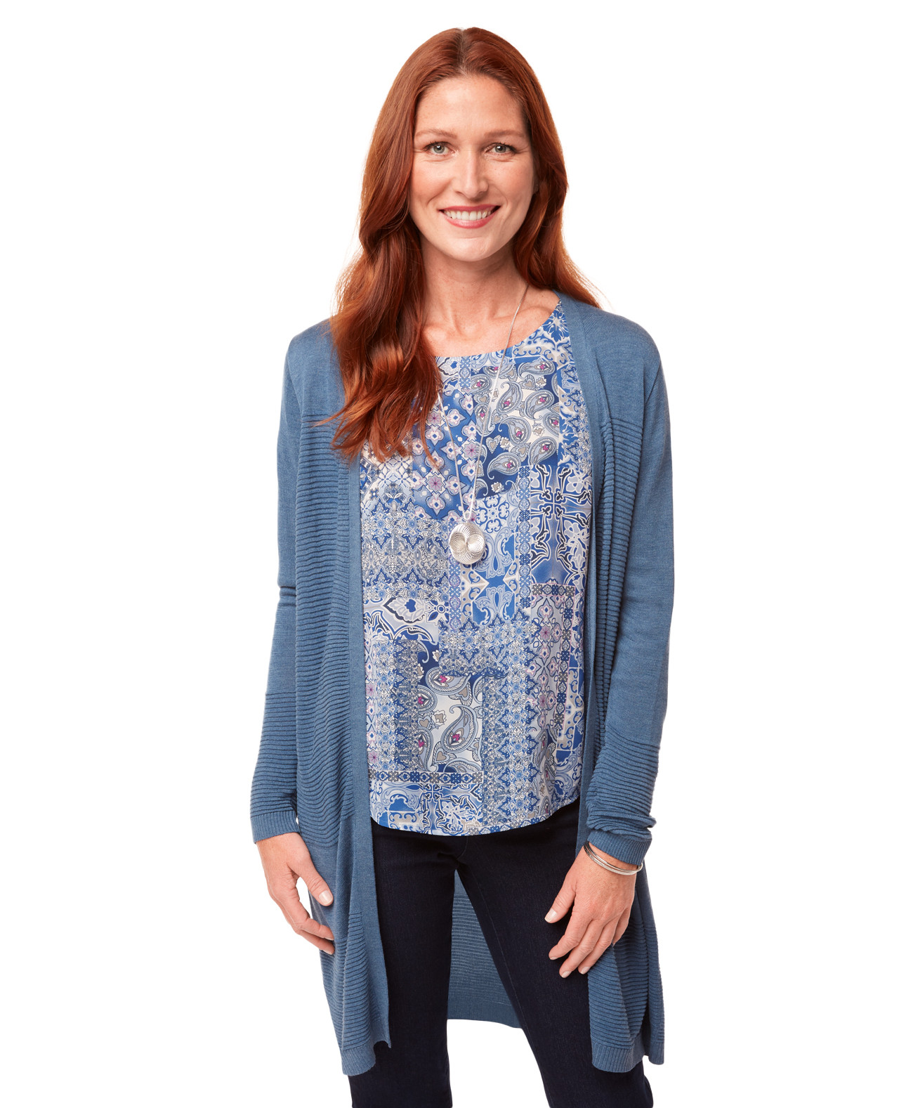 Women's Ribbed Long Cardigan