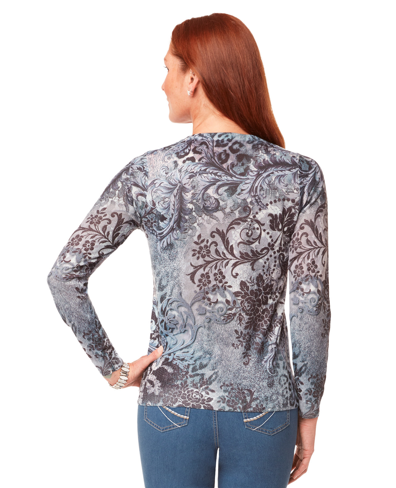 Women's Knit Sweater With Diamantes