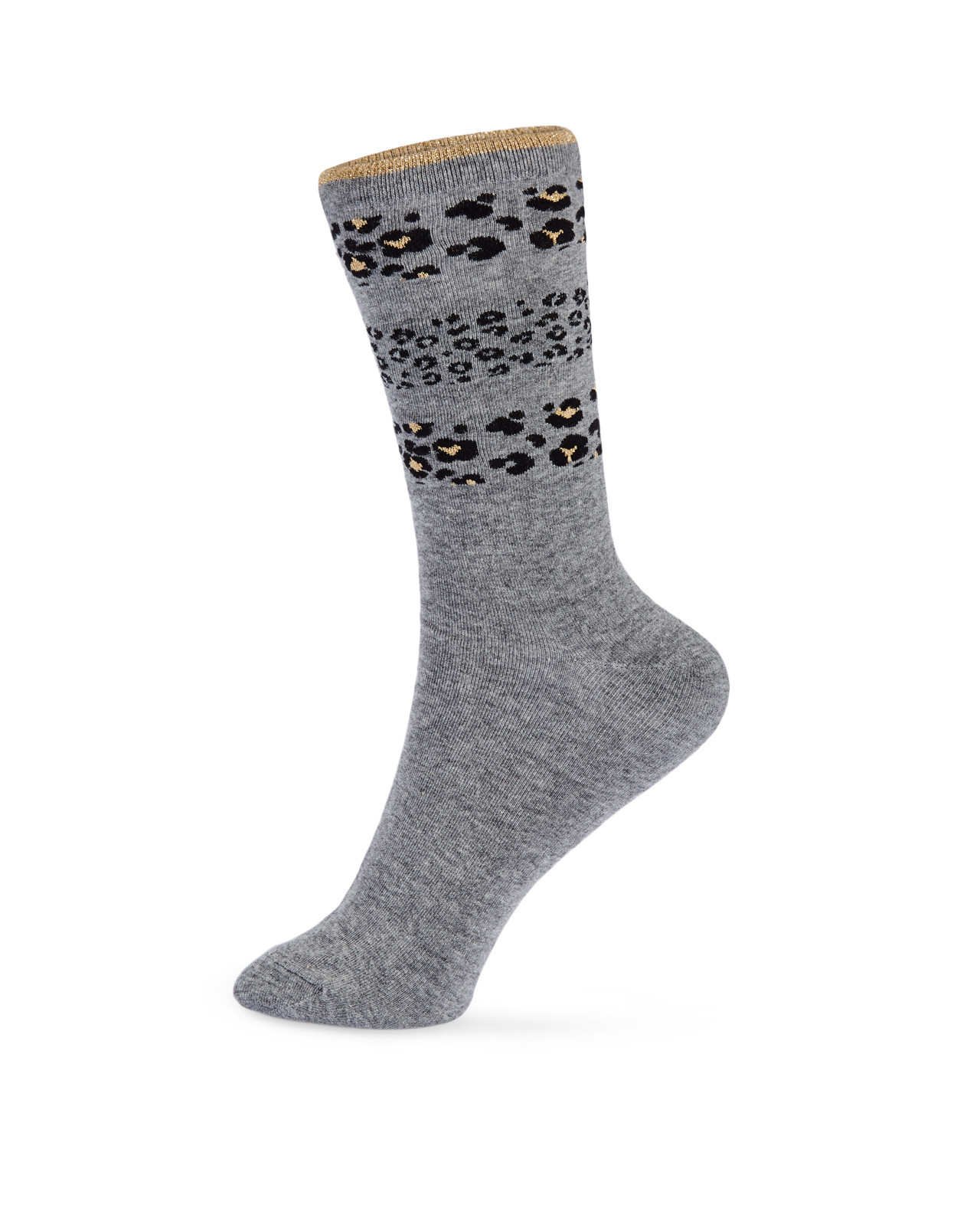 Animal Stripe Cotton Crew Socks