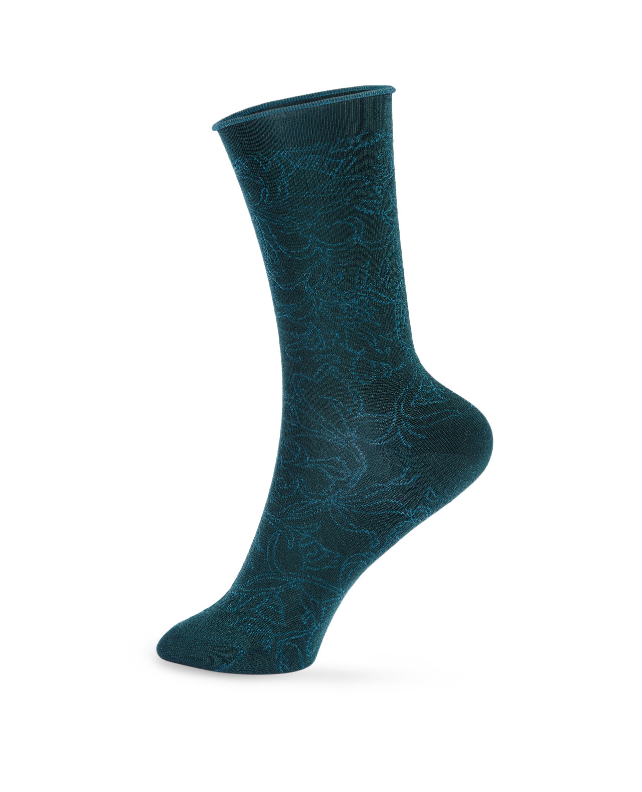 Rolltop Floral Bamboo Blend Socks