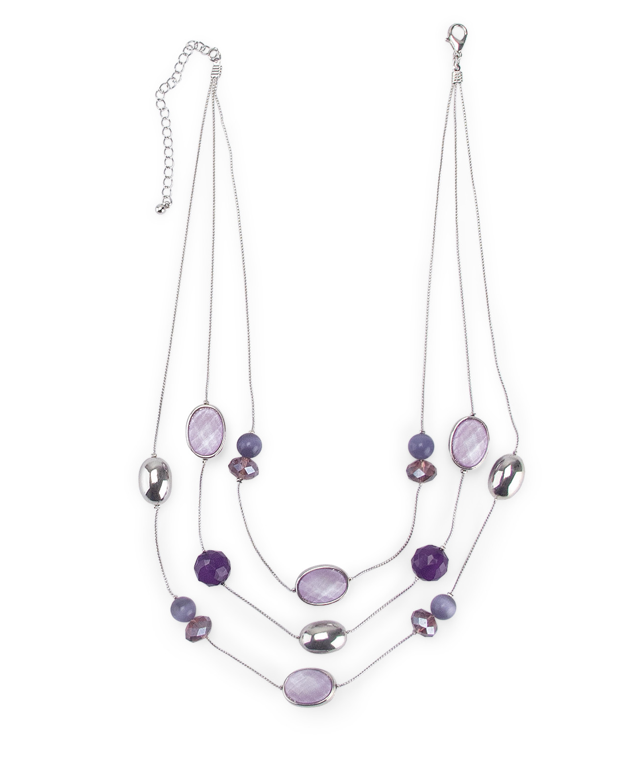 Purple Multi-Row Illusion Necklace