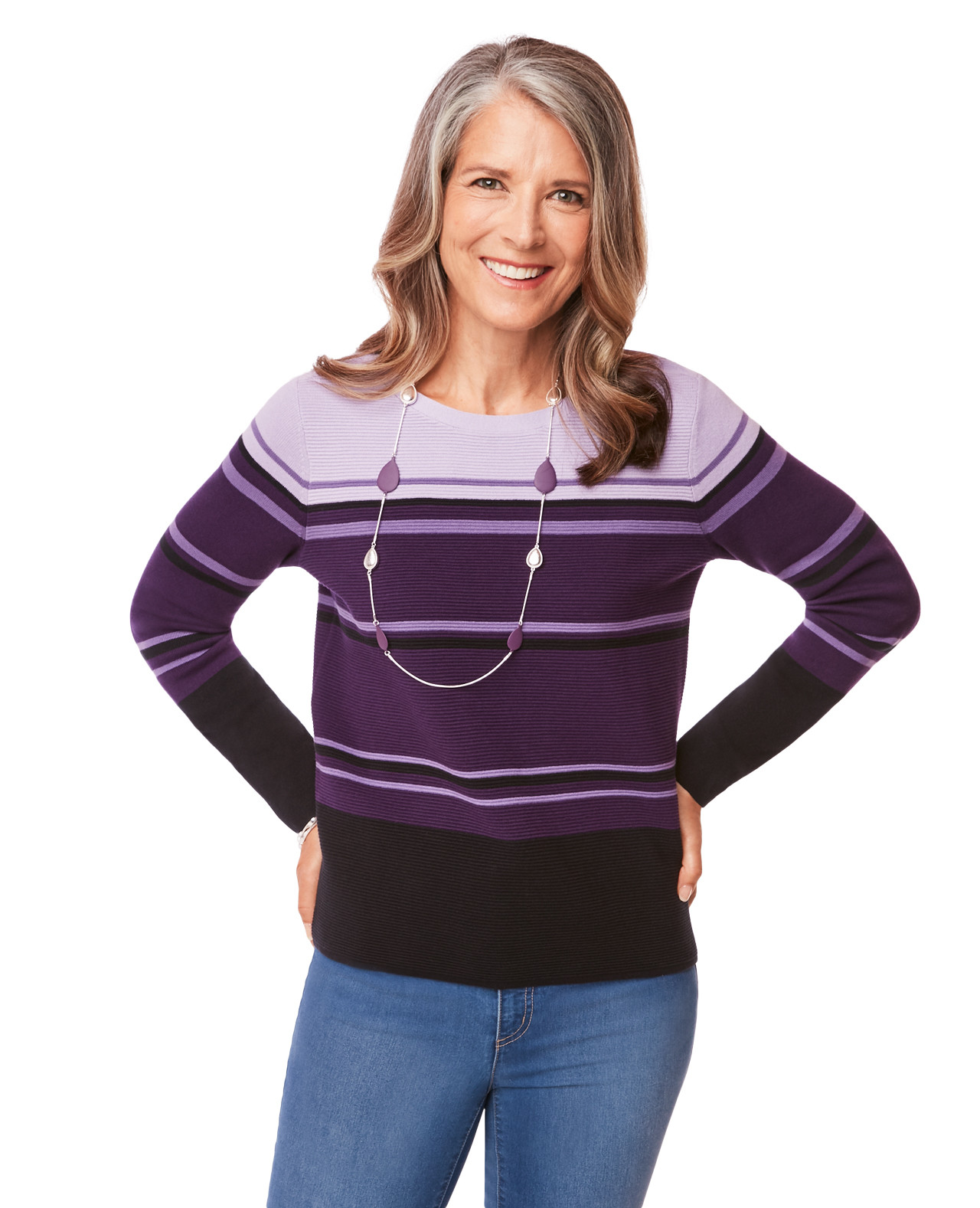 Ribbed Striped Sweater