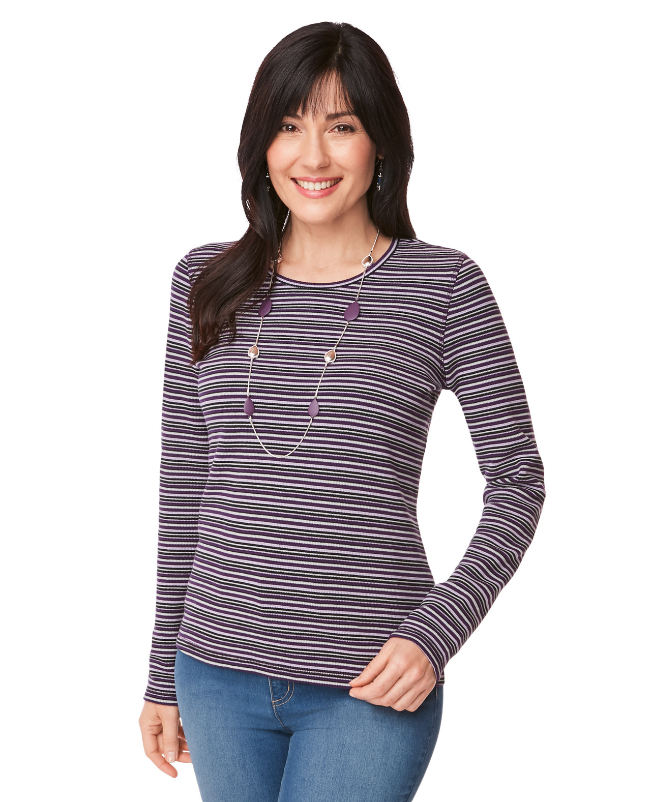 Women's Striped Knit Top