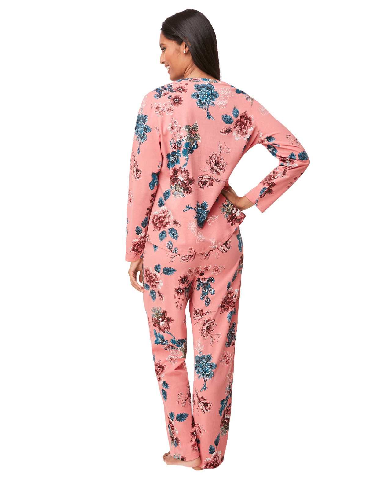 Floral Print Front Pyjama Set