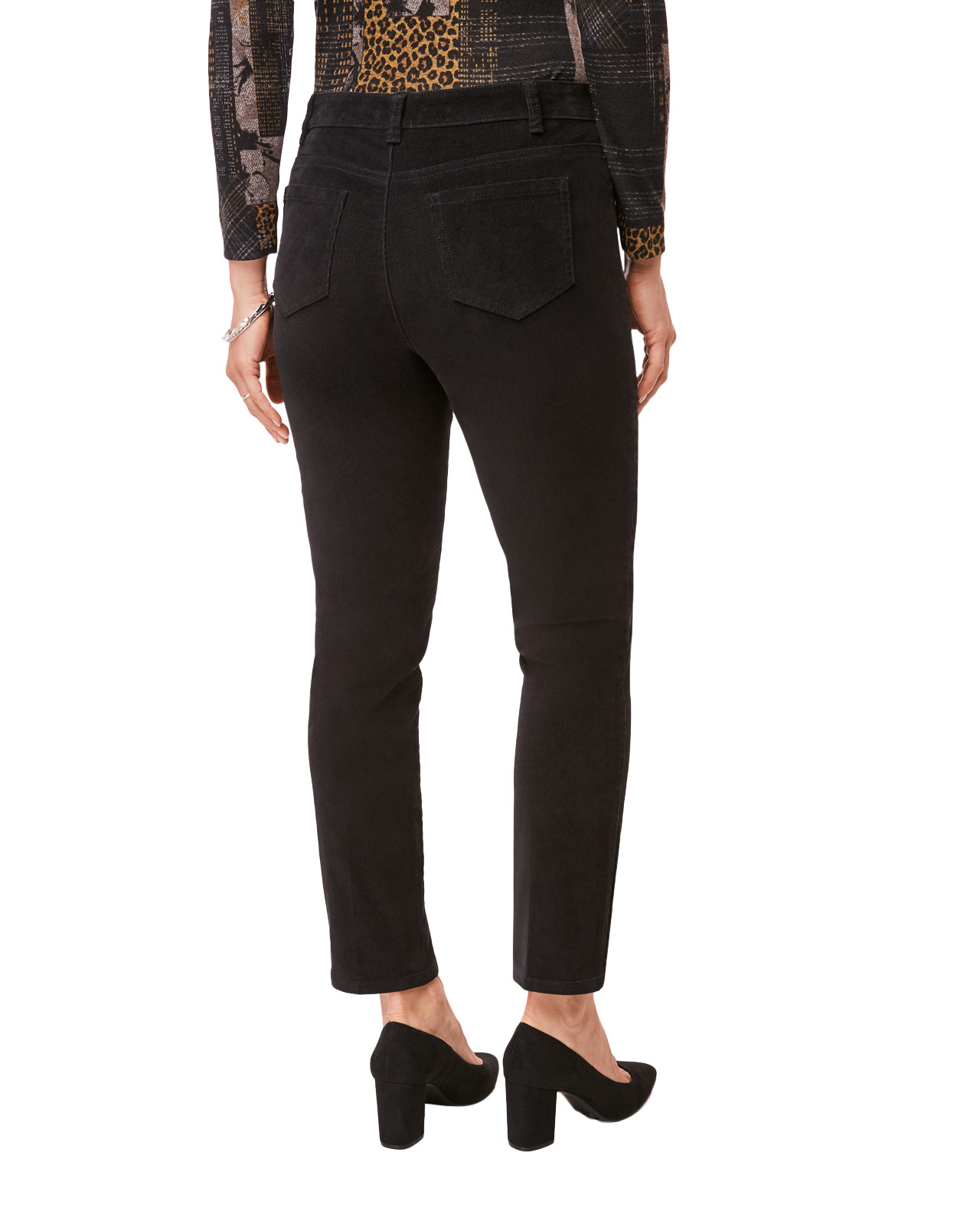 Black Corduroy Ankle Skimmers