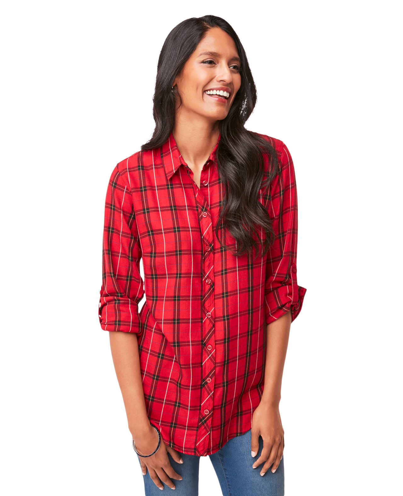 Women's Red plaid Shirt