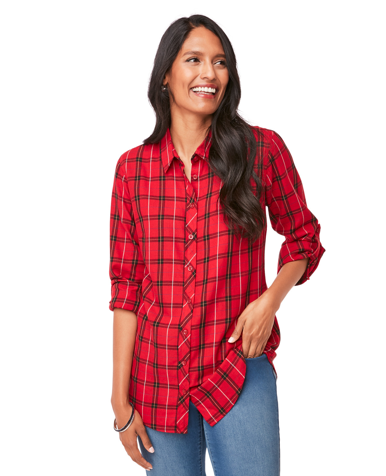 Women's Red plaid Shirt