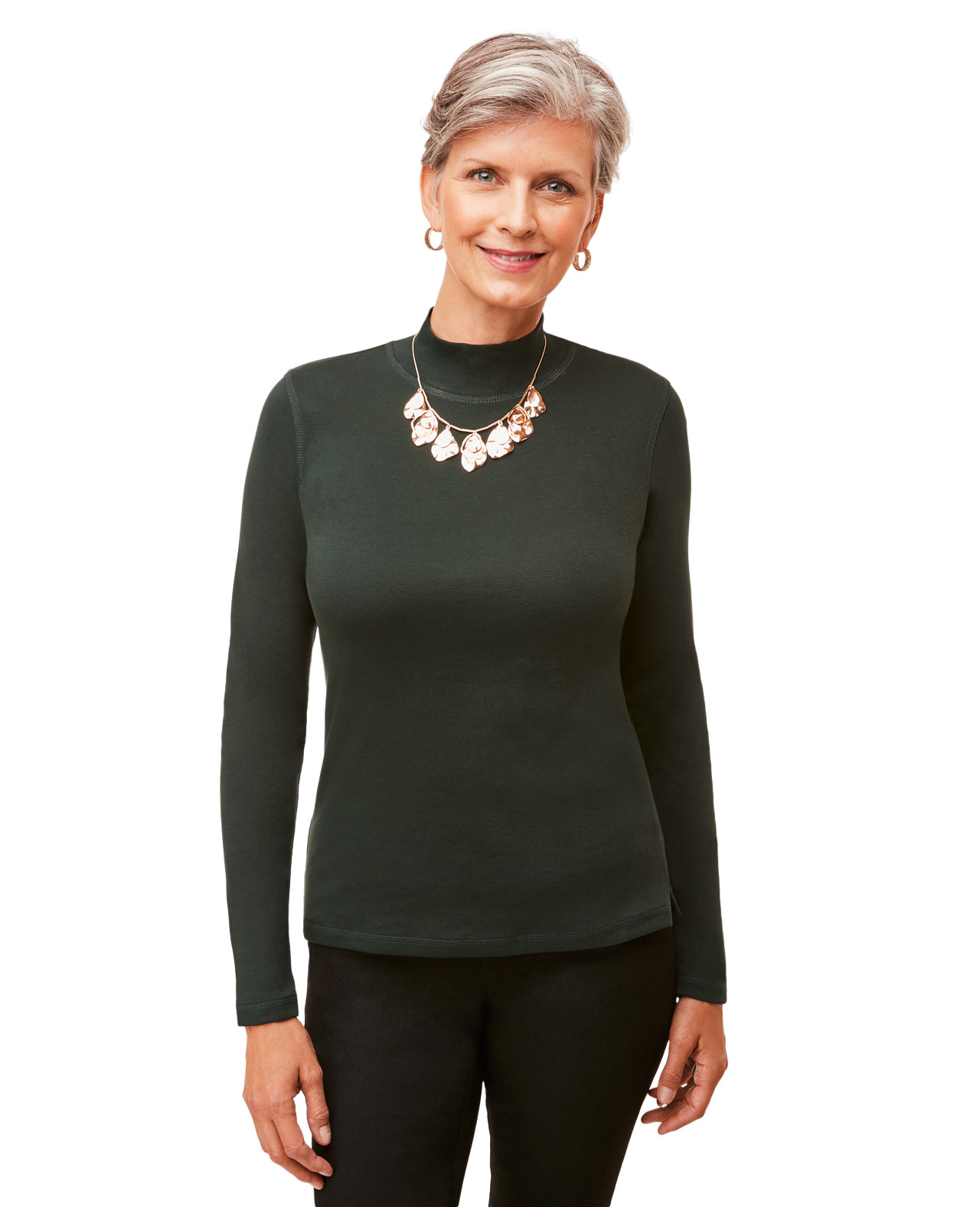 Long Sleeve Mock Neck Tee