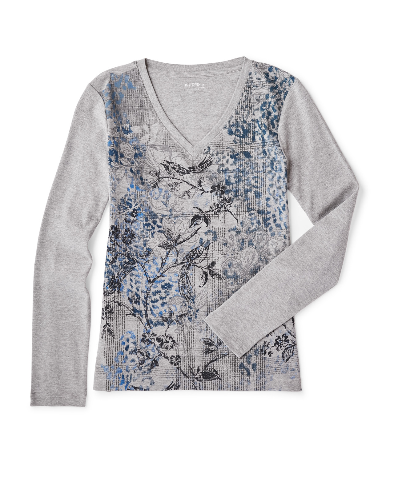 Printed V-Neck Tee