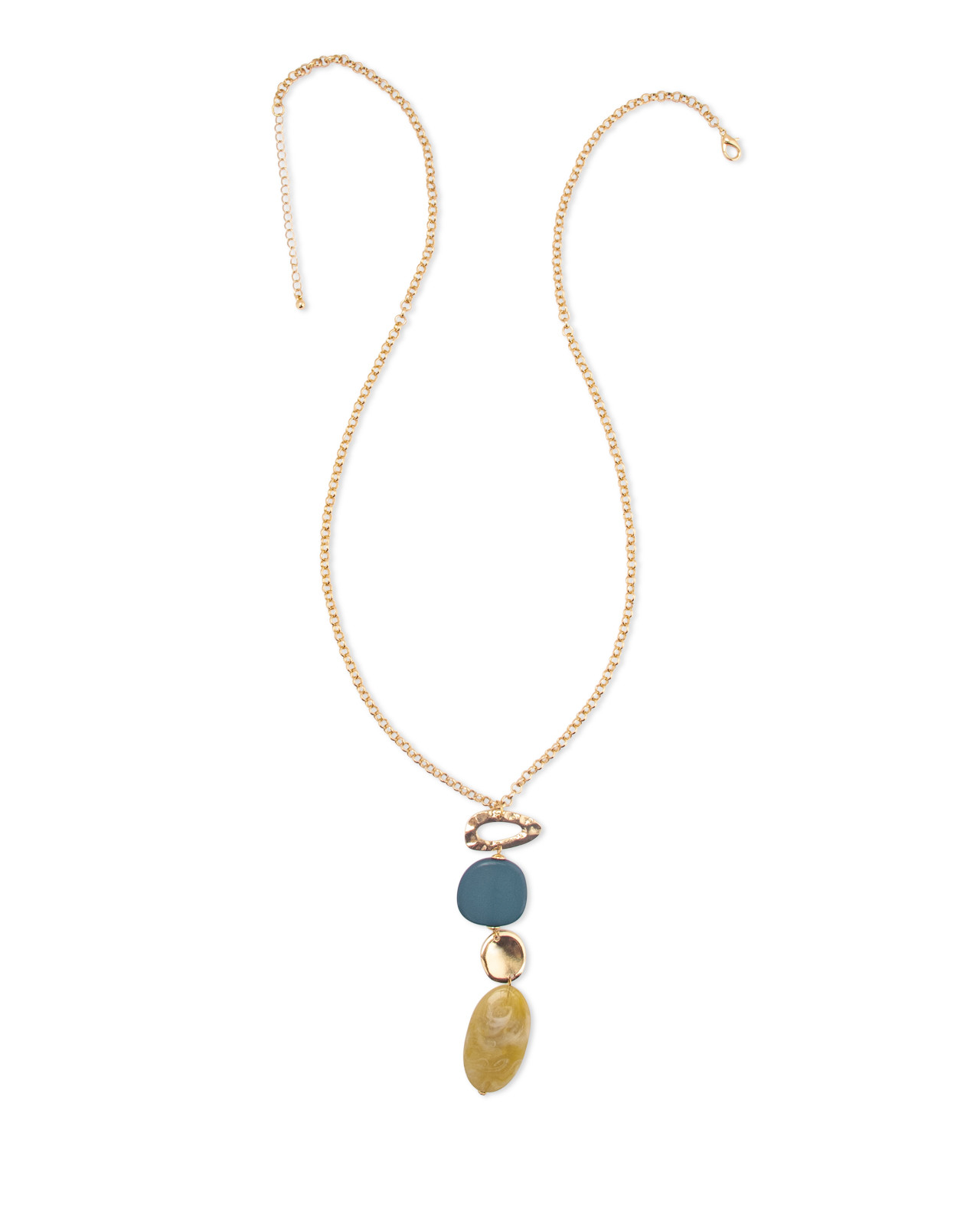 Women's Linear Stone Pendant Necklace