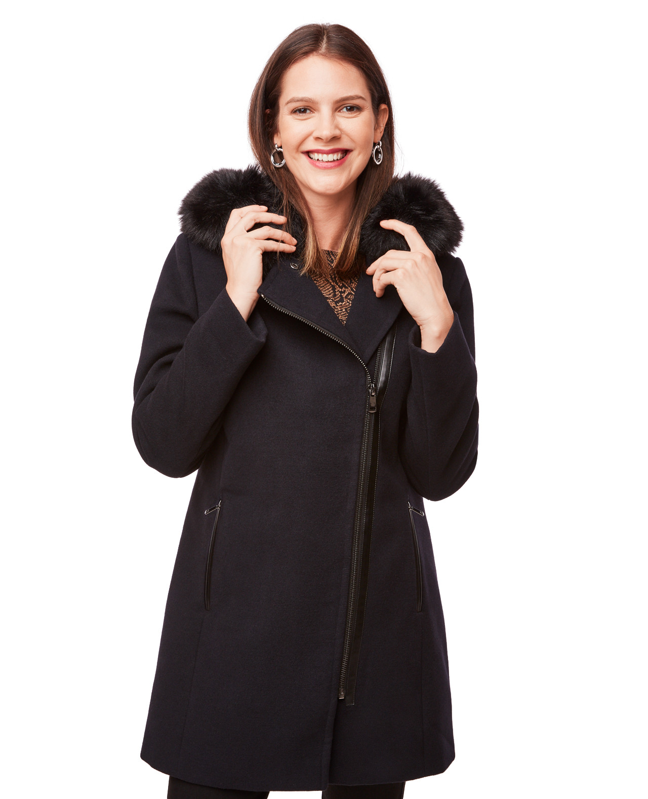 Asymmetrical Hooded Coat