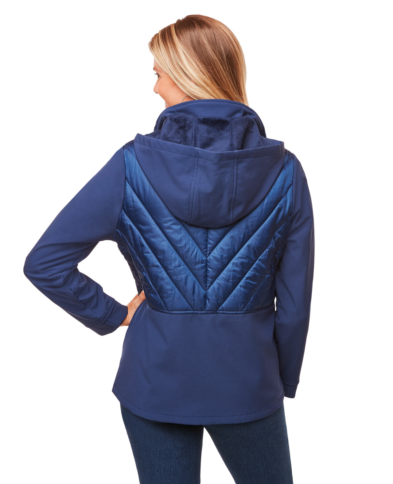 Women's Navy Quilted Jacket