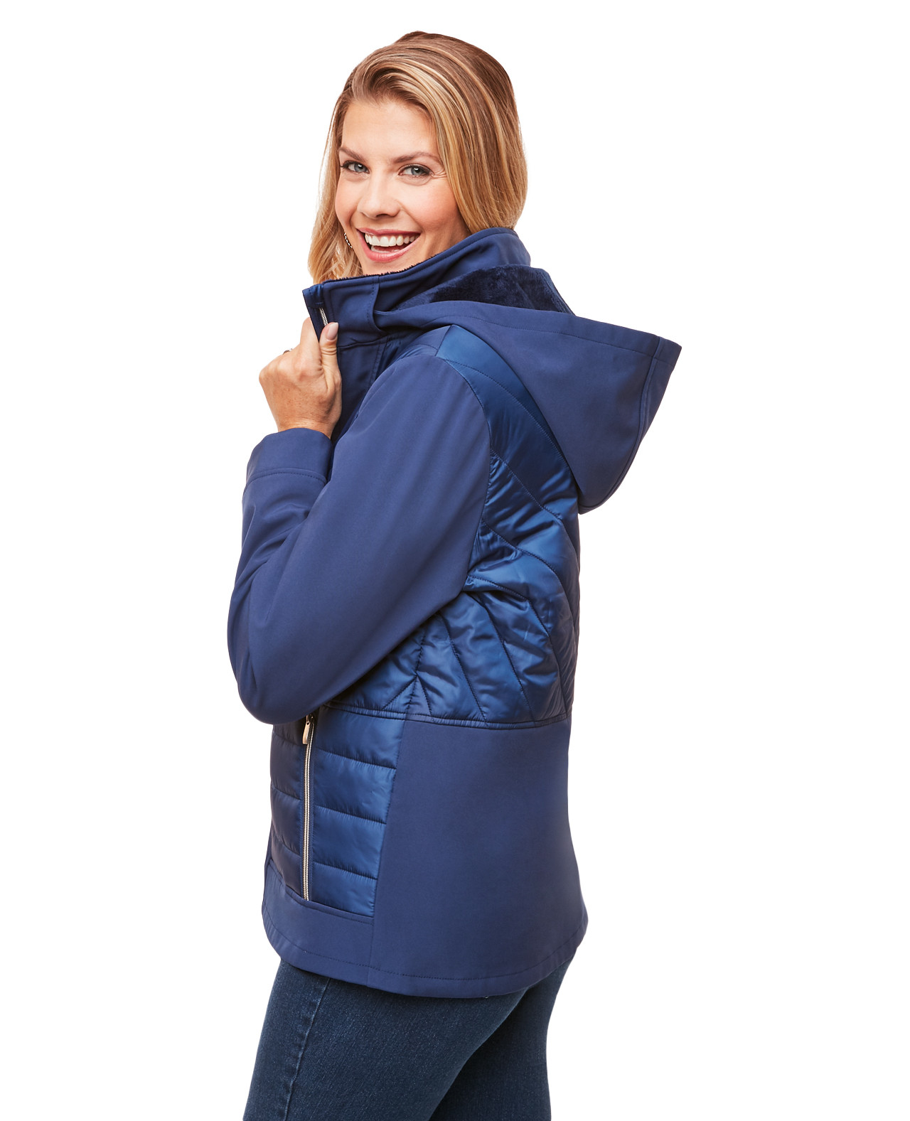Women's Navy Quilted Jacket