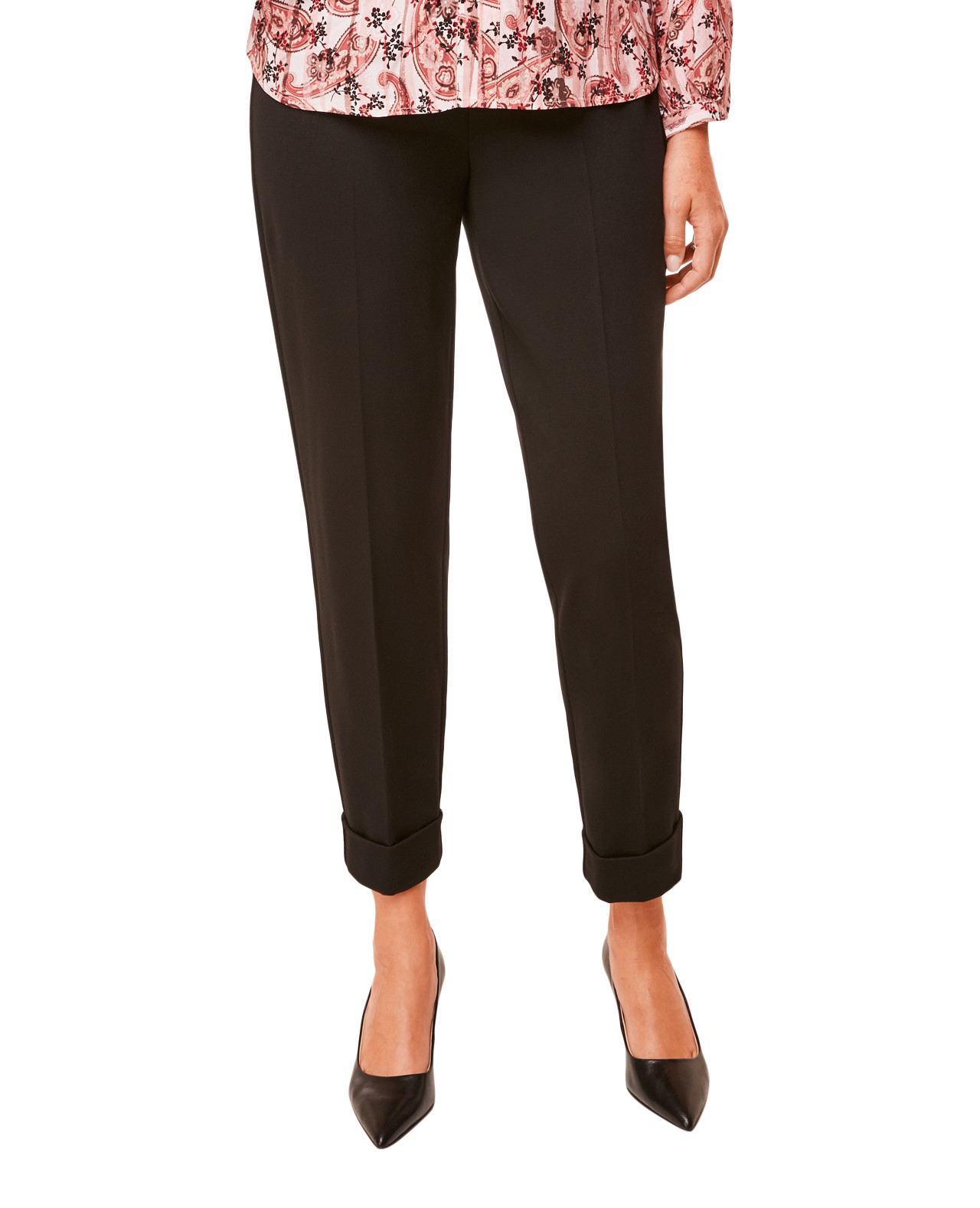 Solid Cuffed Pants