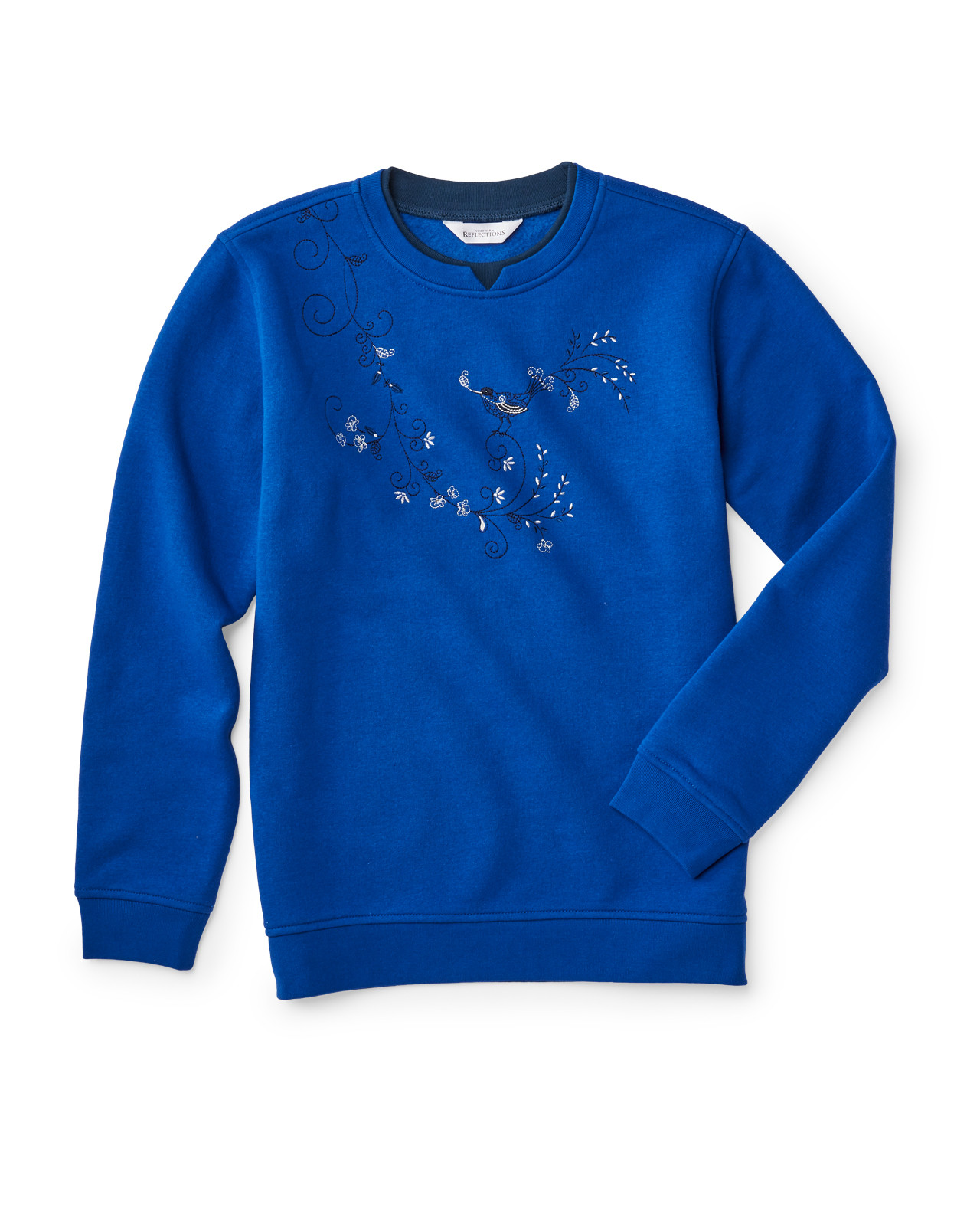 Women's Blue Embellished Sweatshirt
