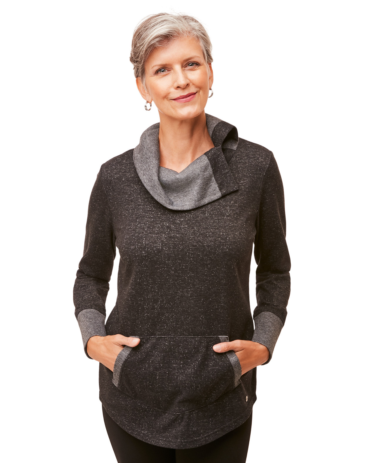 Women's Split Cowl Neck Popover
