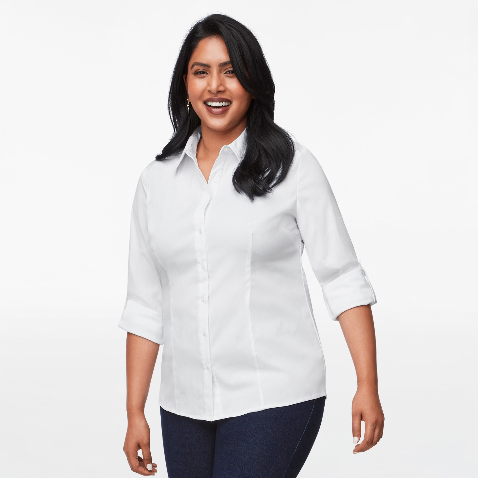 Women's White Button Up Shirt