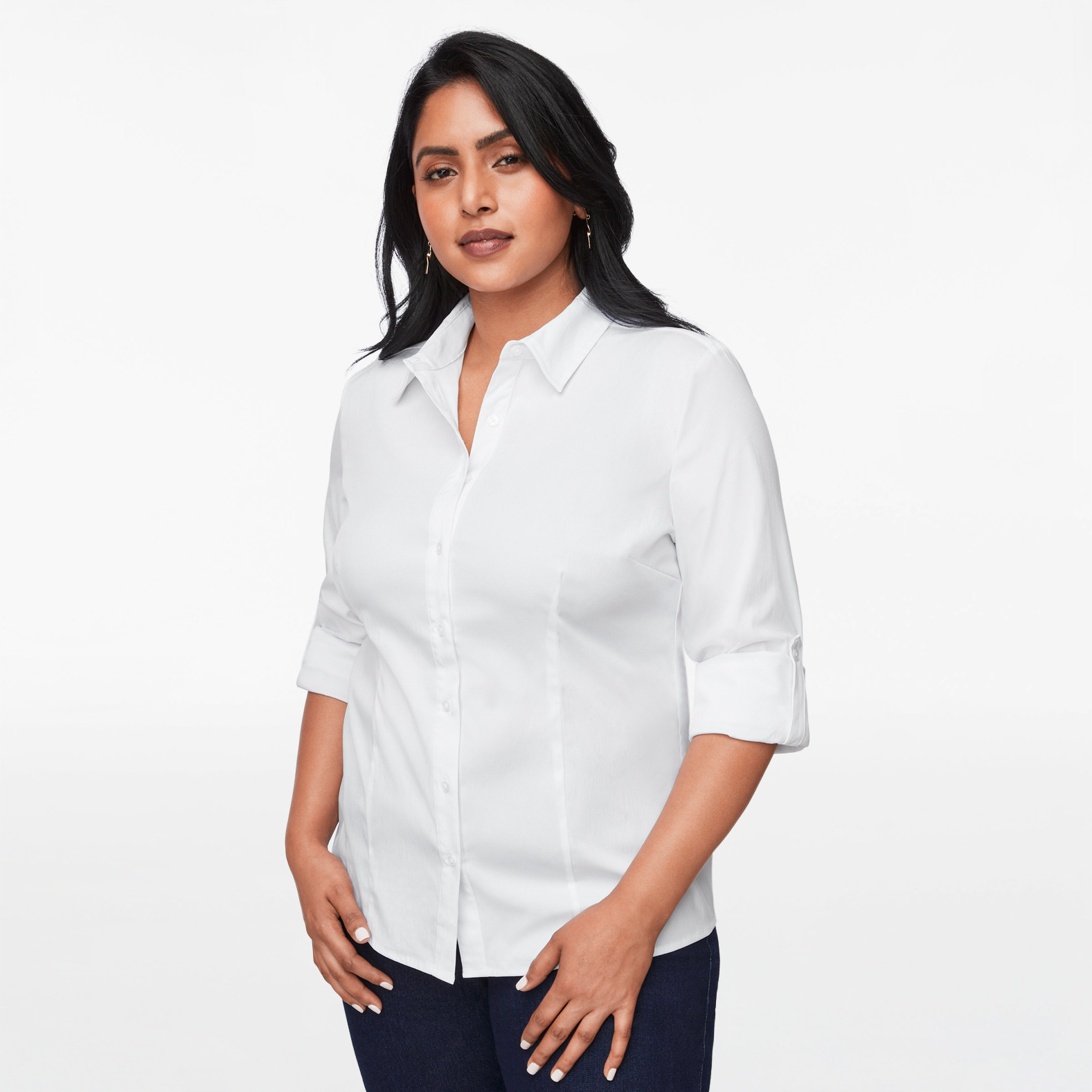Women's White Button Up Shirt