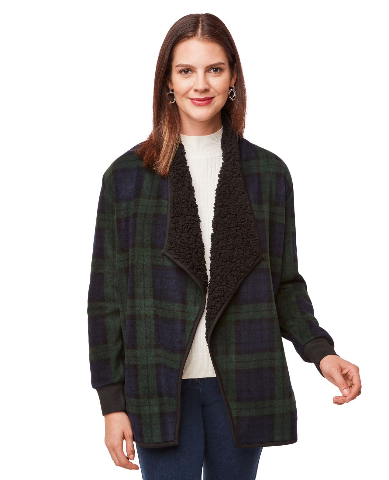 Cardigan With Sherpa Lining