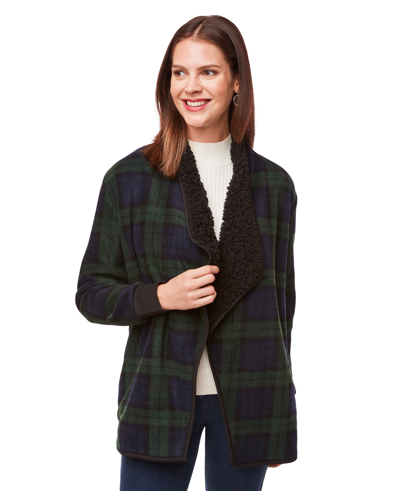 Cardigan With Sherpa Lining