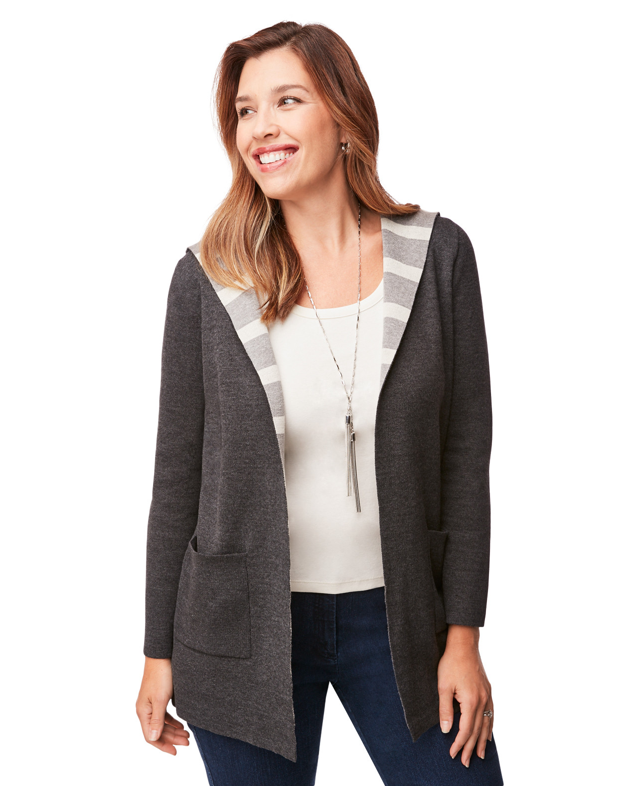 Hooded Cardigan Coat