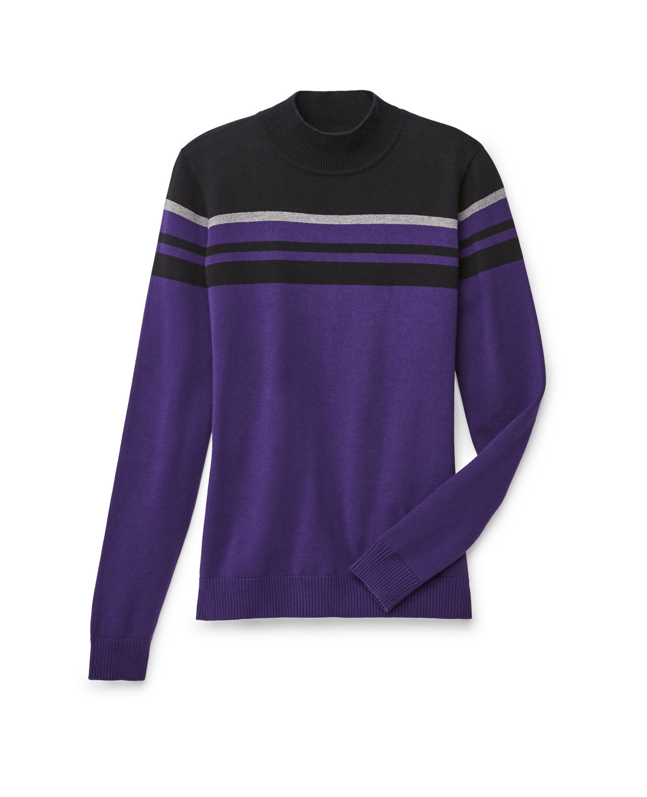 Purple Mock Neck Sweater