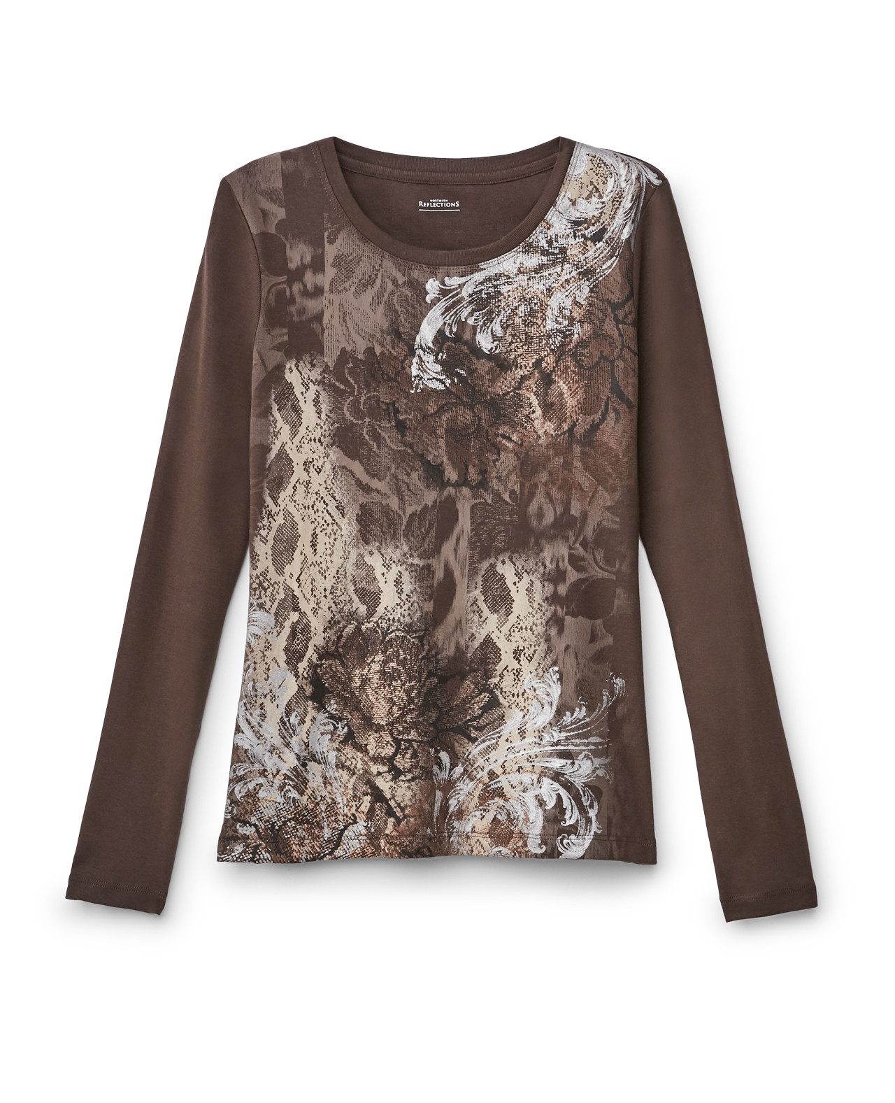 Brown Printed Tee