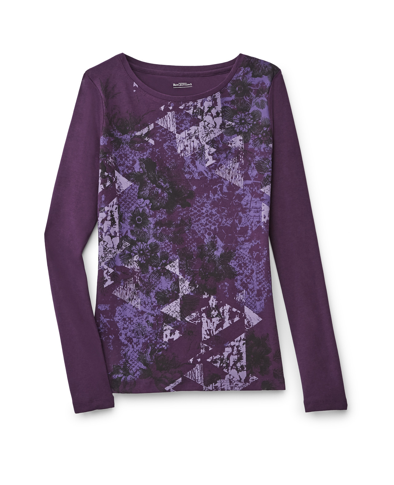 Crew Neck Long Sleeve Printed Tee