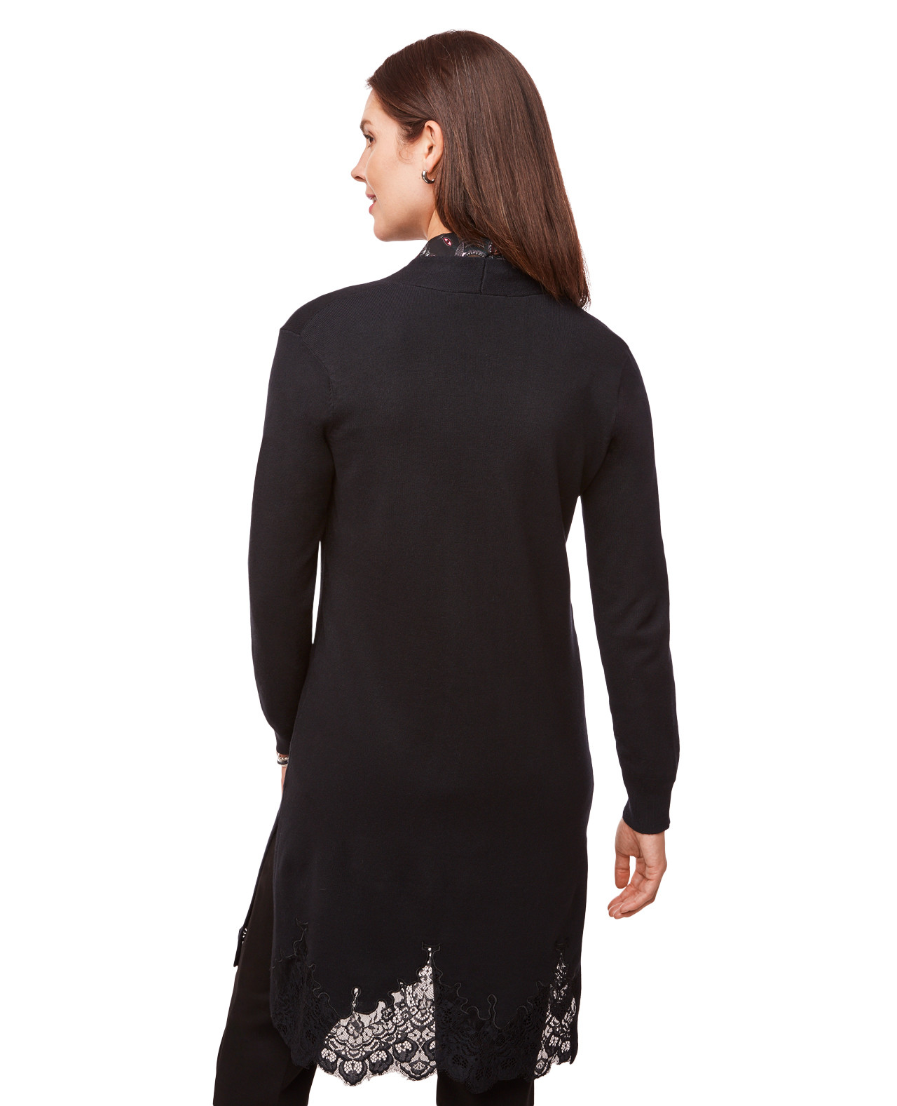 Cardigan With Lace Bottom