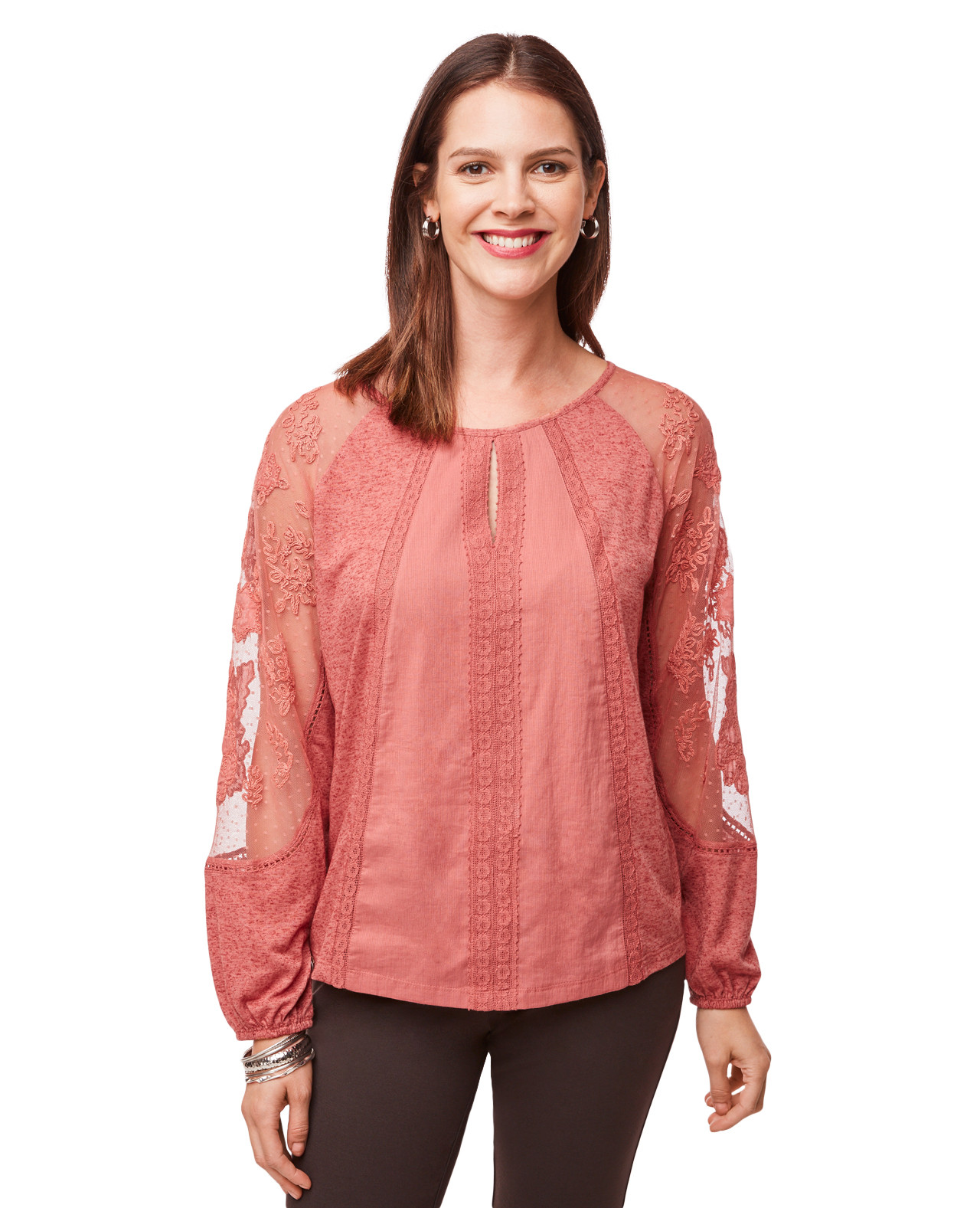 Blouse With Mesh