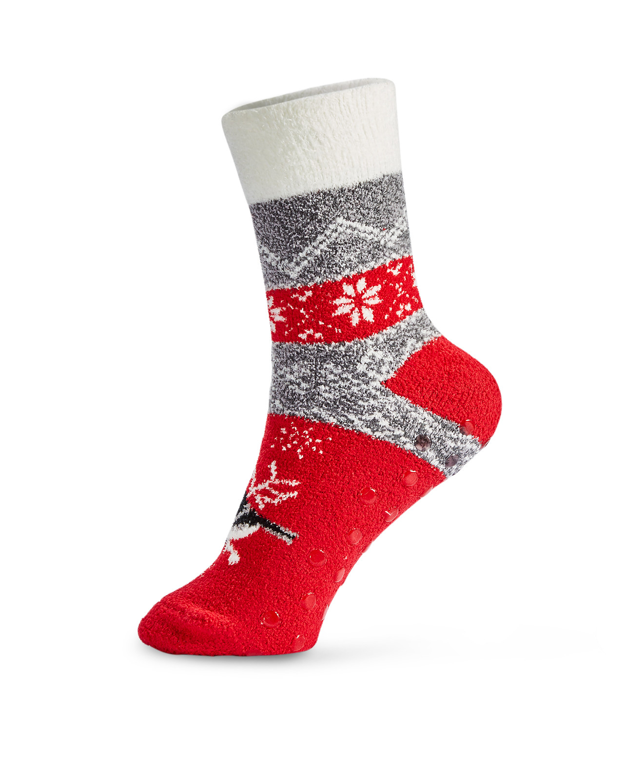 Plush Chickadee Socks With Grippers