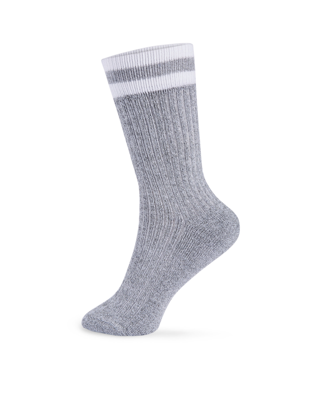2 Pack Striped Cuff Boot Socks