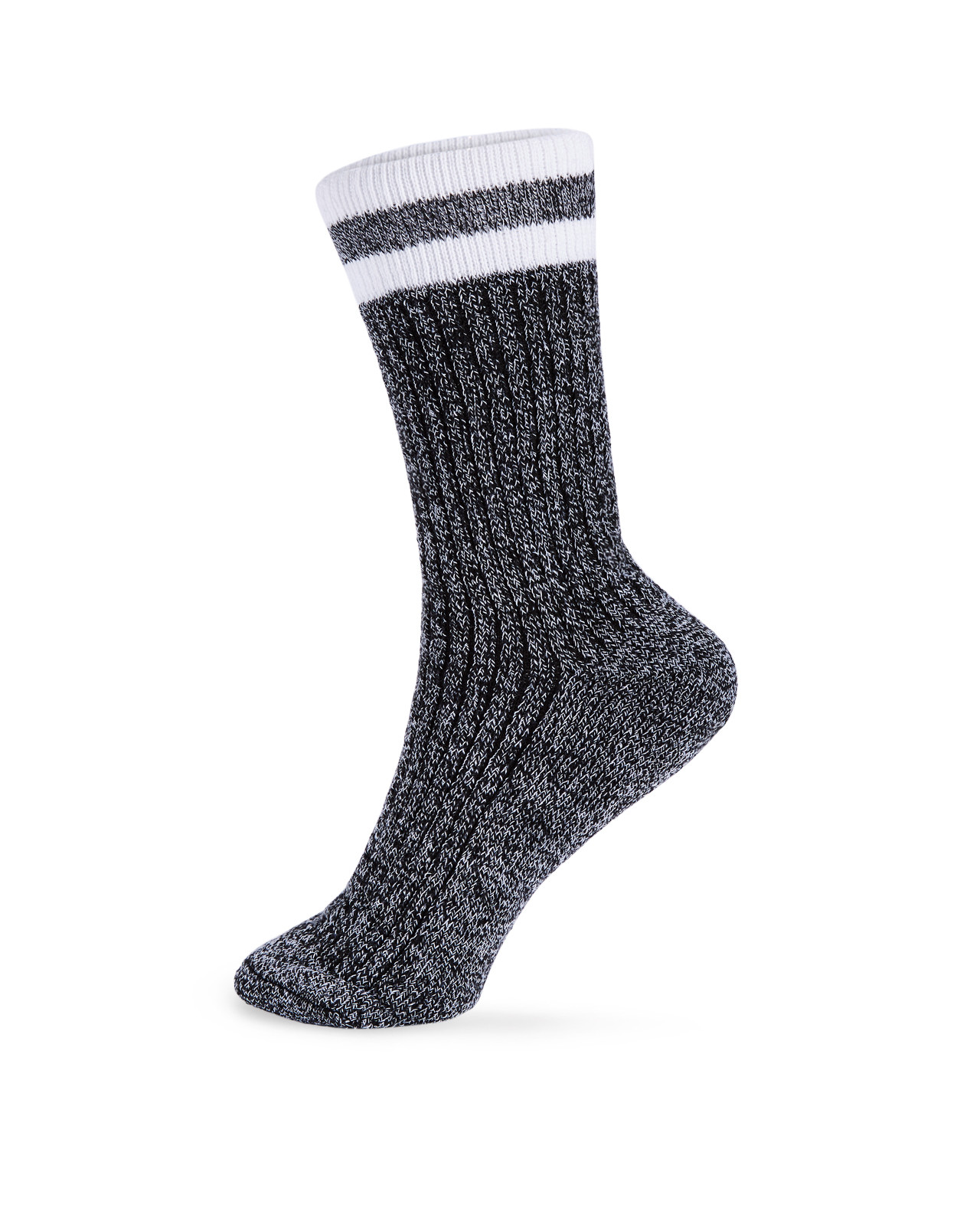 2 Pack Striped Cuff Boot Socks