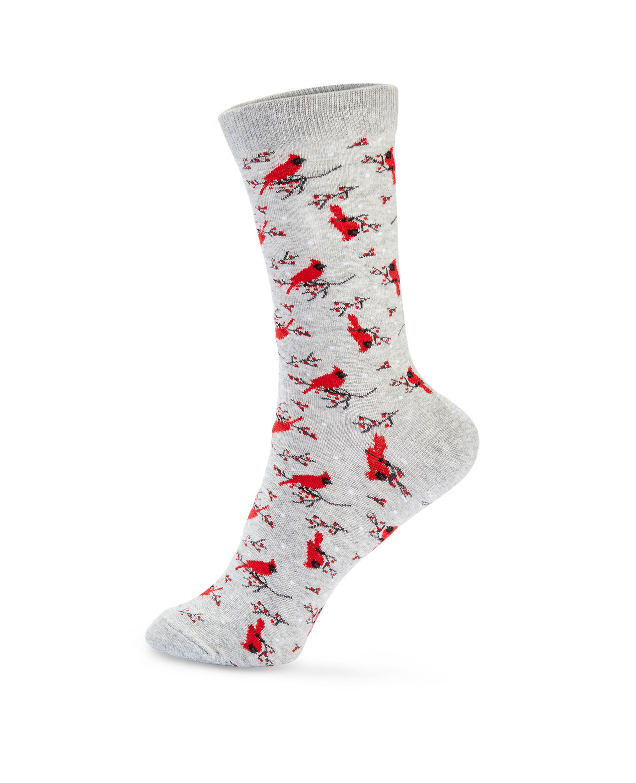 Cardinal Print Crew Socks
