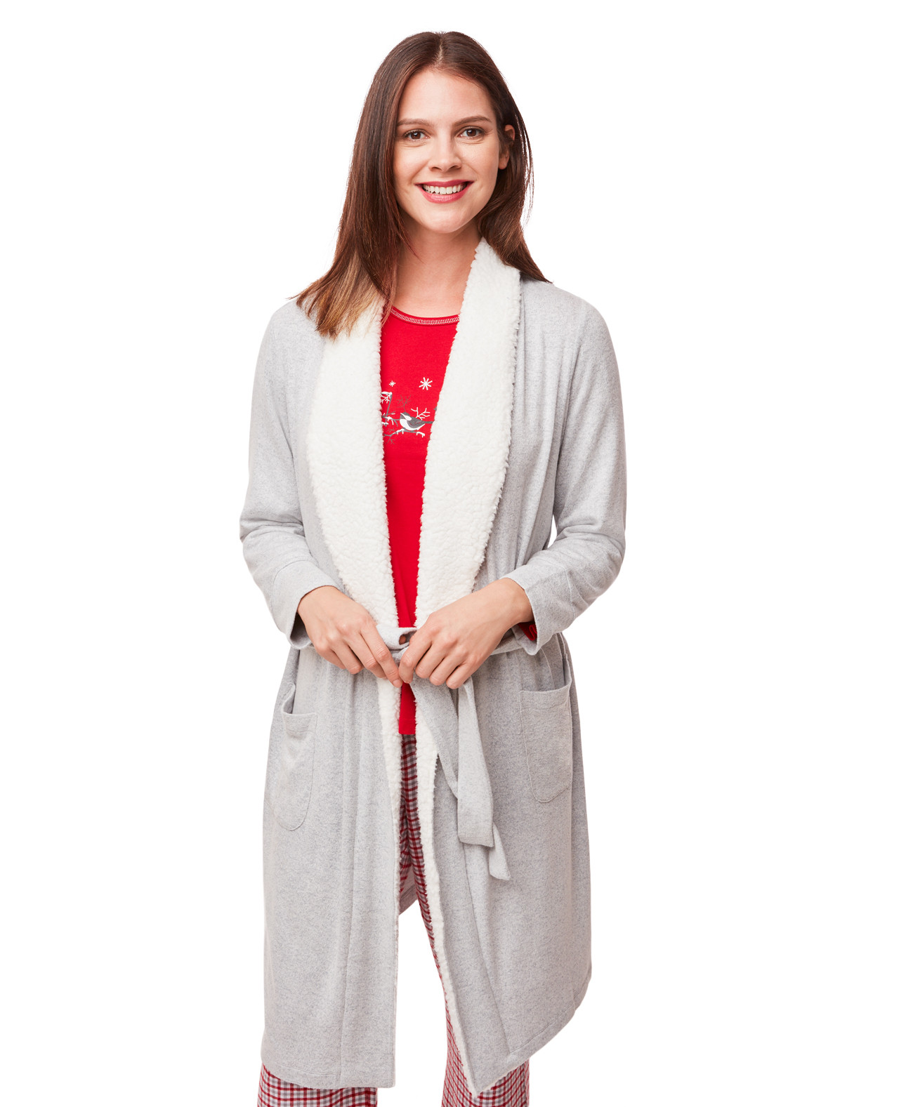 Robe With Sherpa Trim