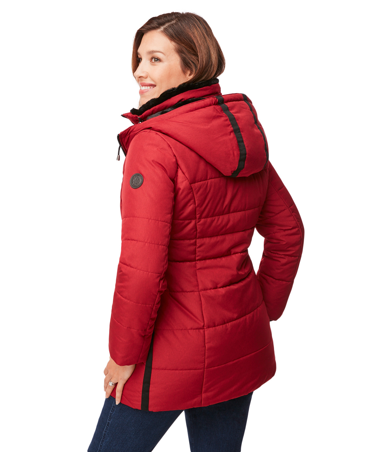 Contrast Trim Hooded Jacket