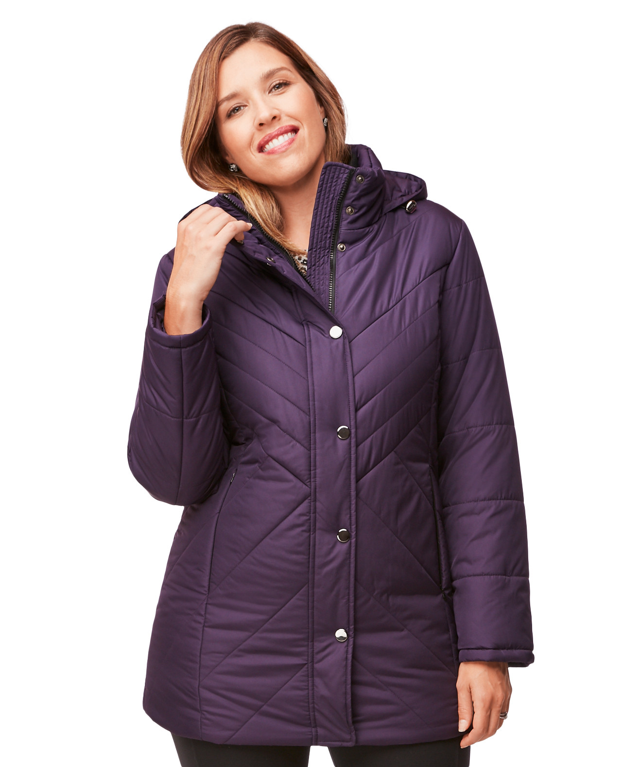 Purple Multi-Quilted Jacket