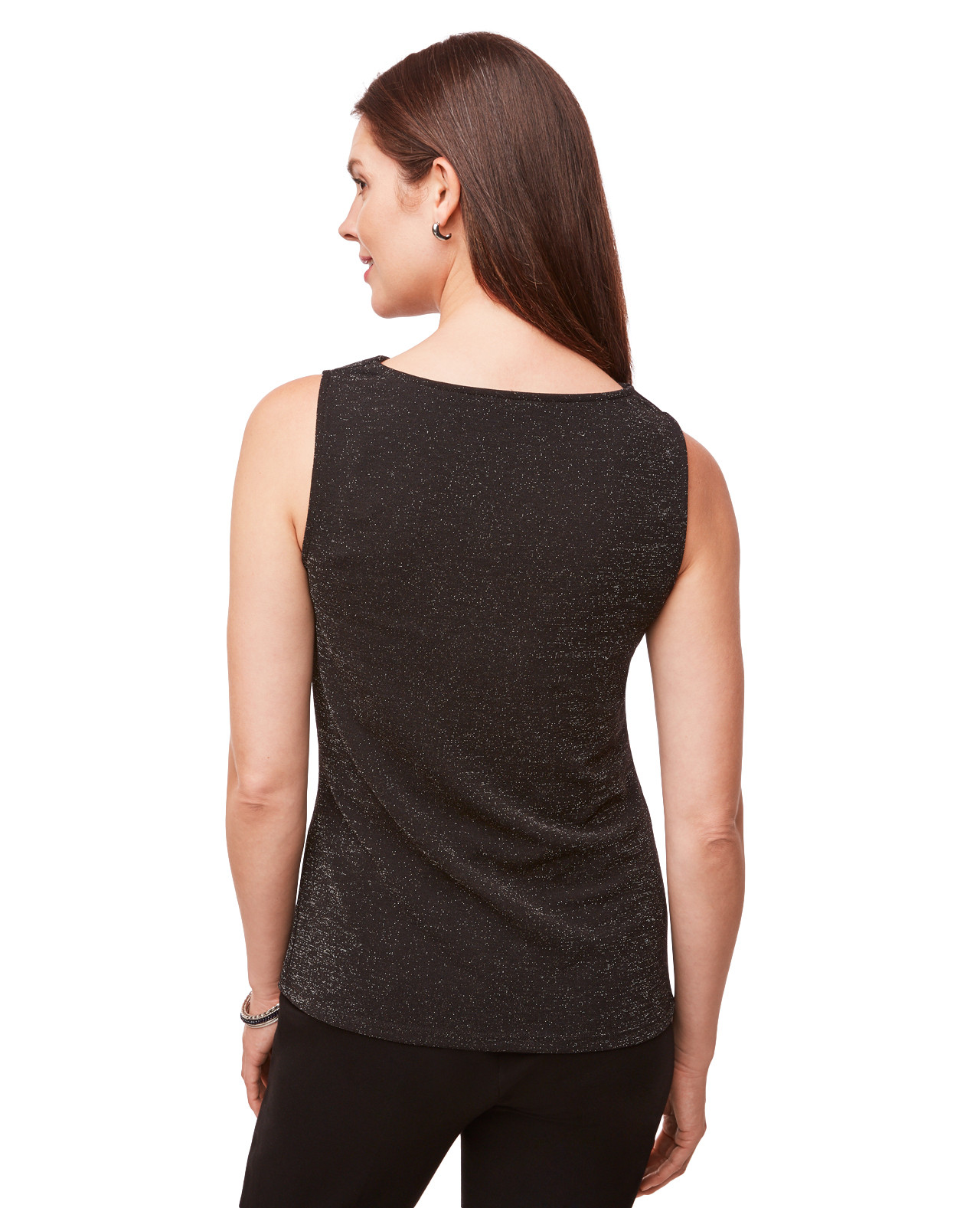 Black Crepe Lurex Shell