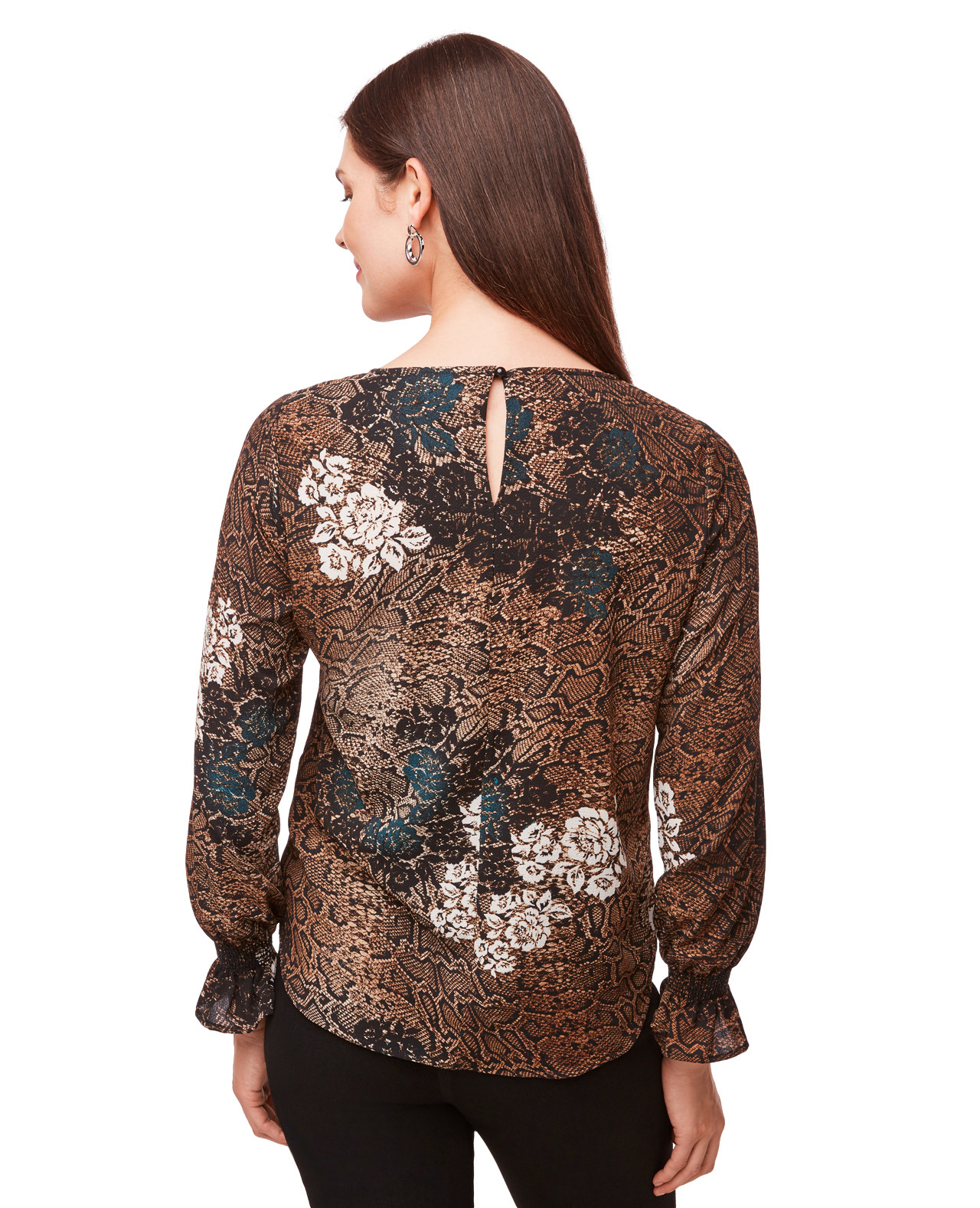 Printed Top With Ruffles
