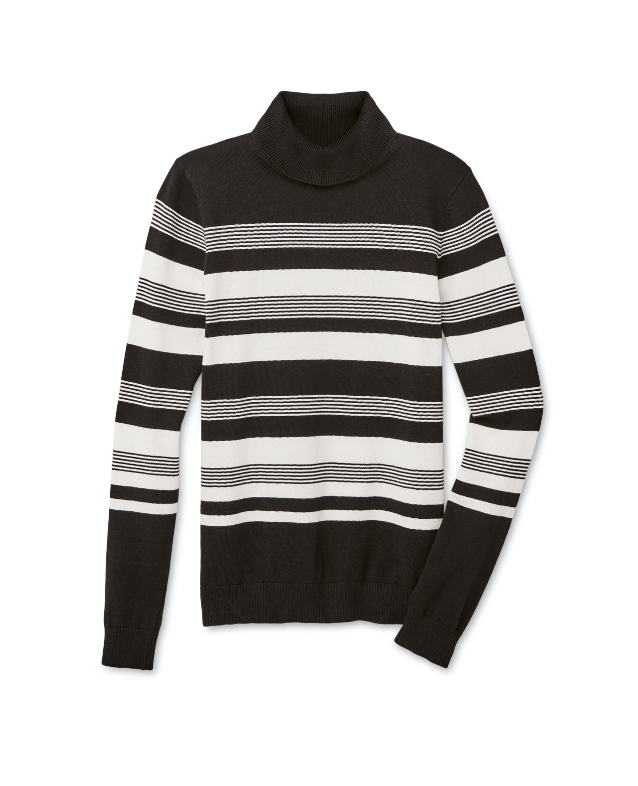Striped Turtleneck Sweater