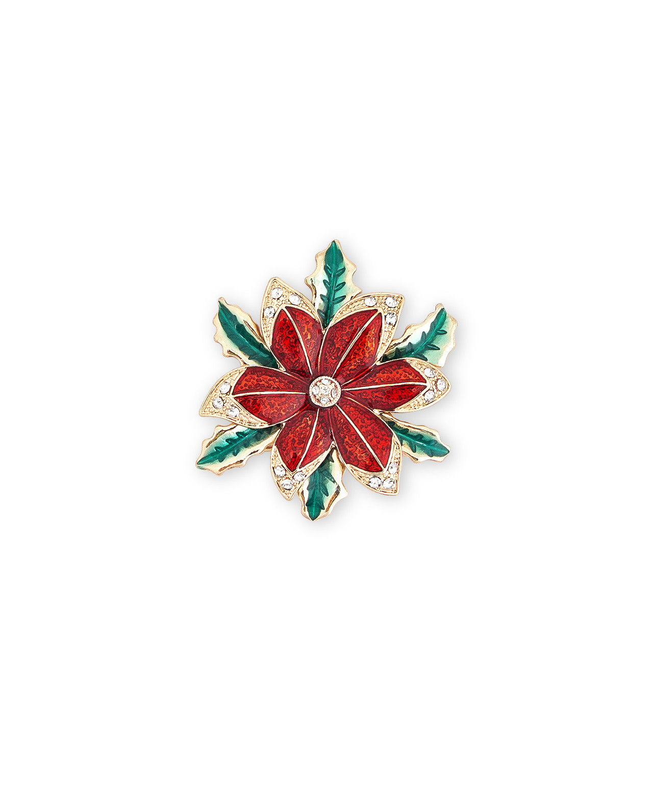 Festive Poinsettia Pin
