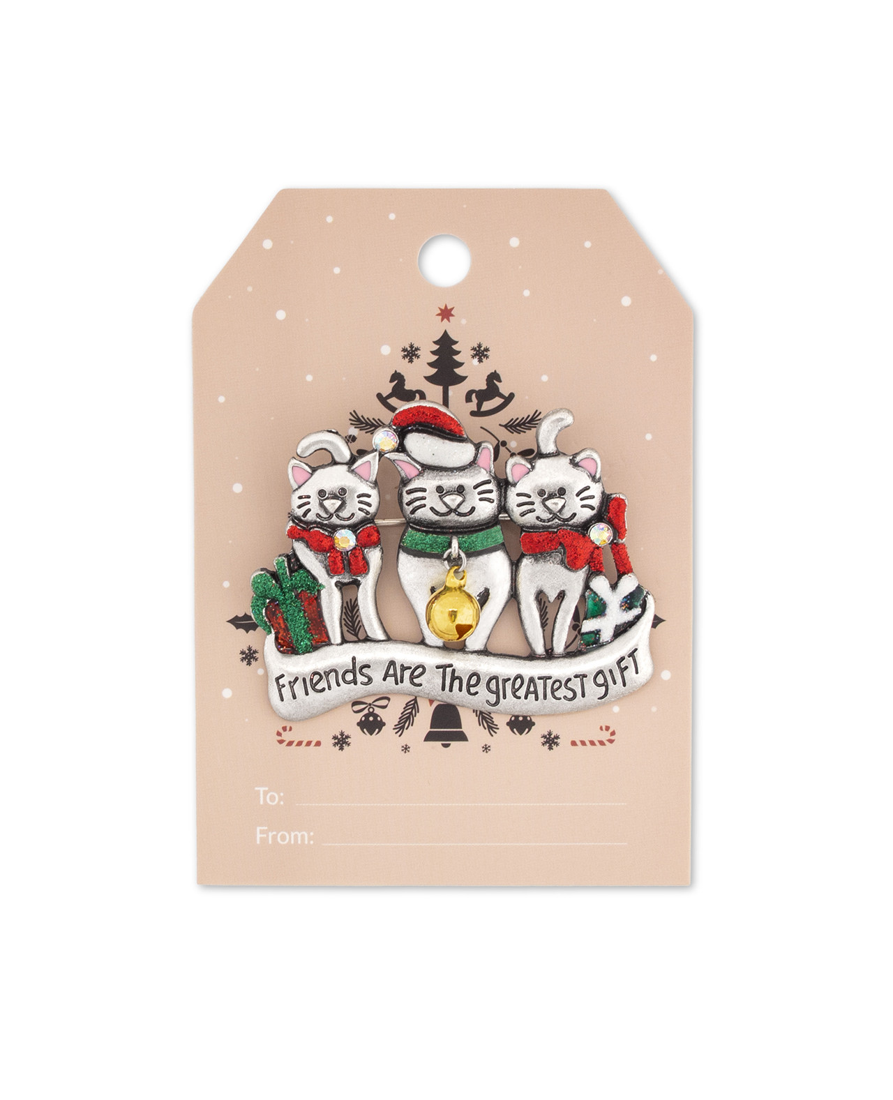 Festive Three Cat Pin