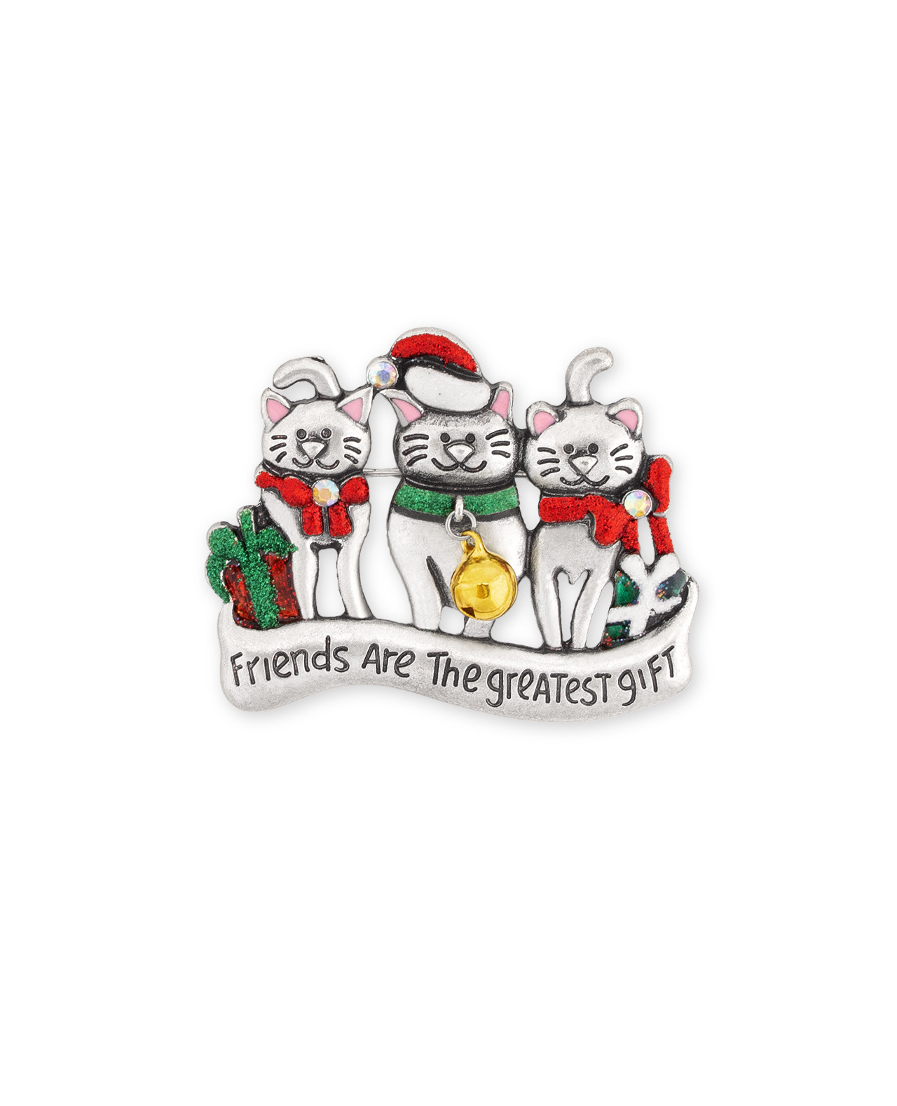 Festive Three Cat Pin