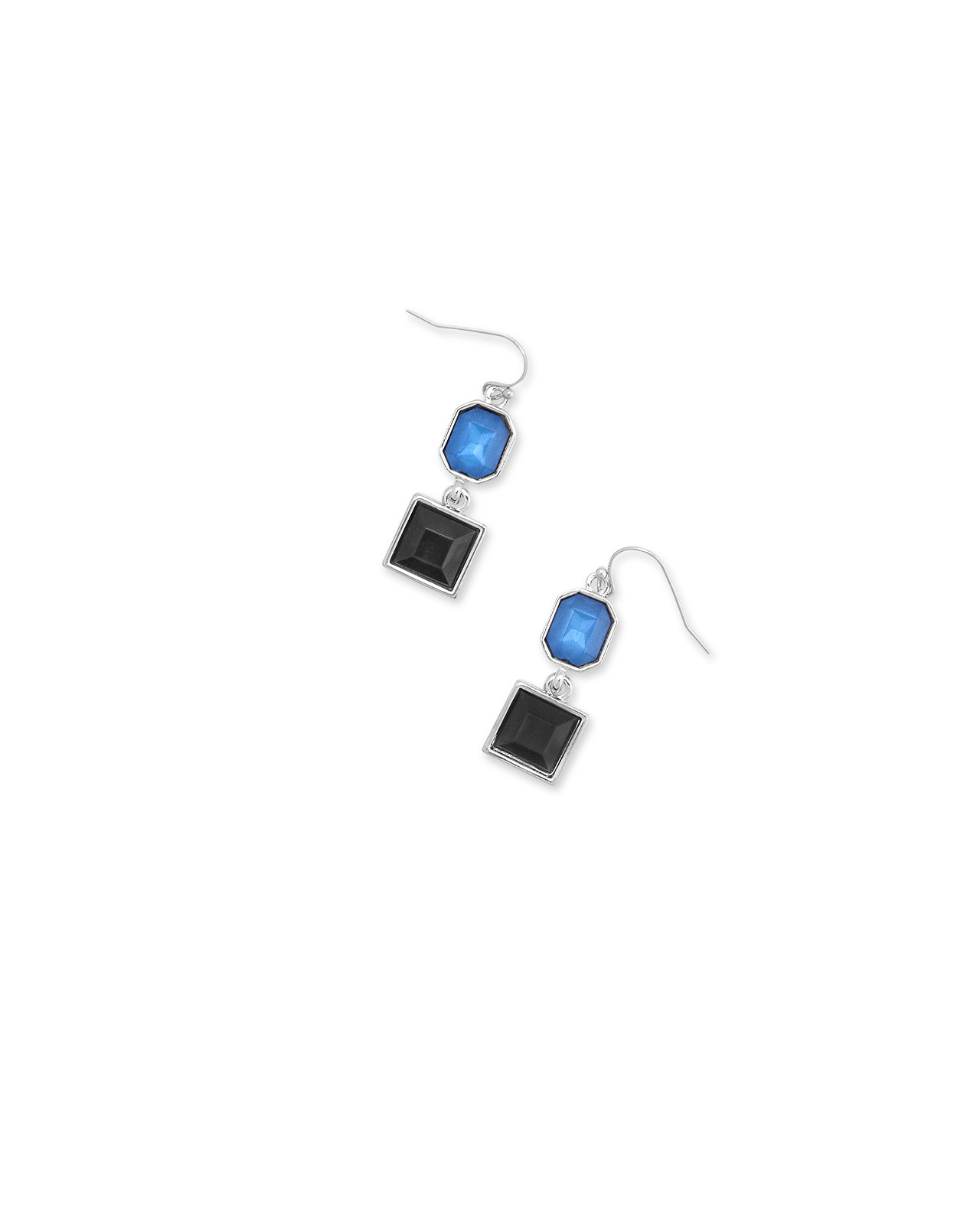 Double Stone Drop Earrings