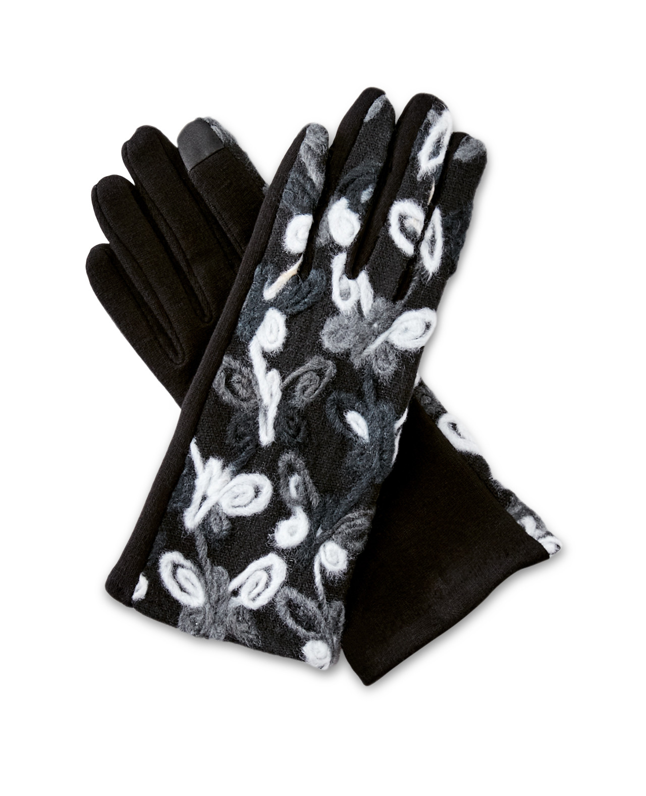 Contrast Stitch Texting Gloves