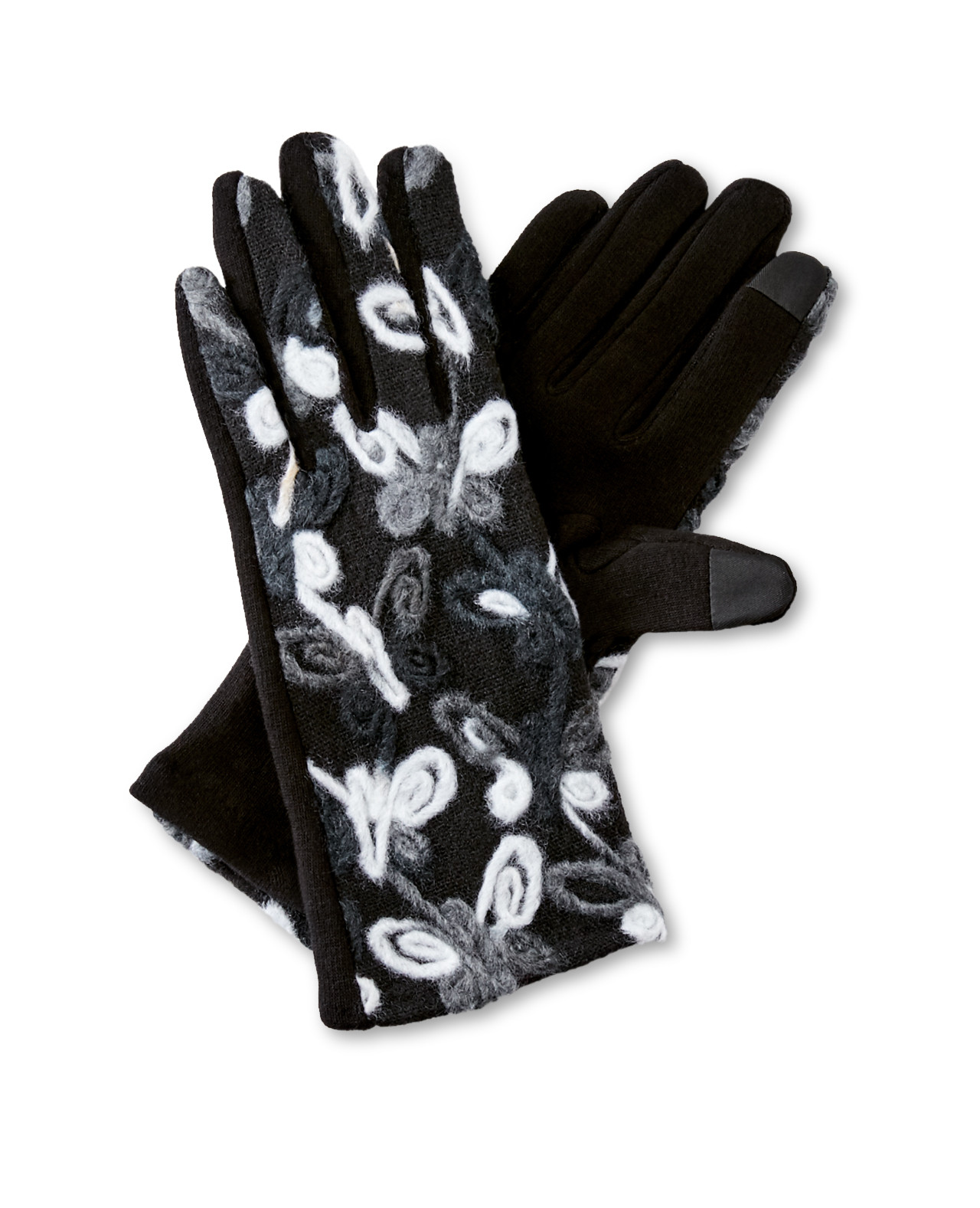Contrast Stitch Texting Gloves